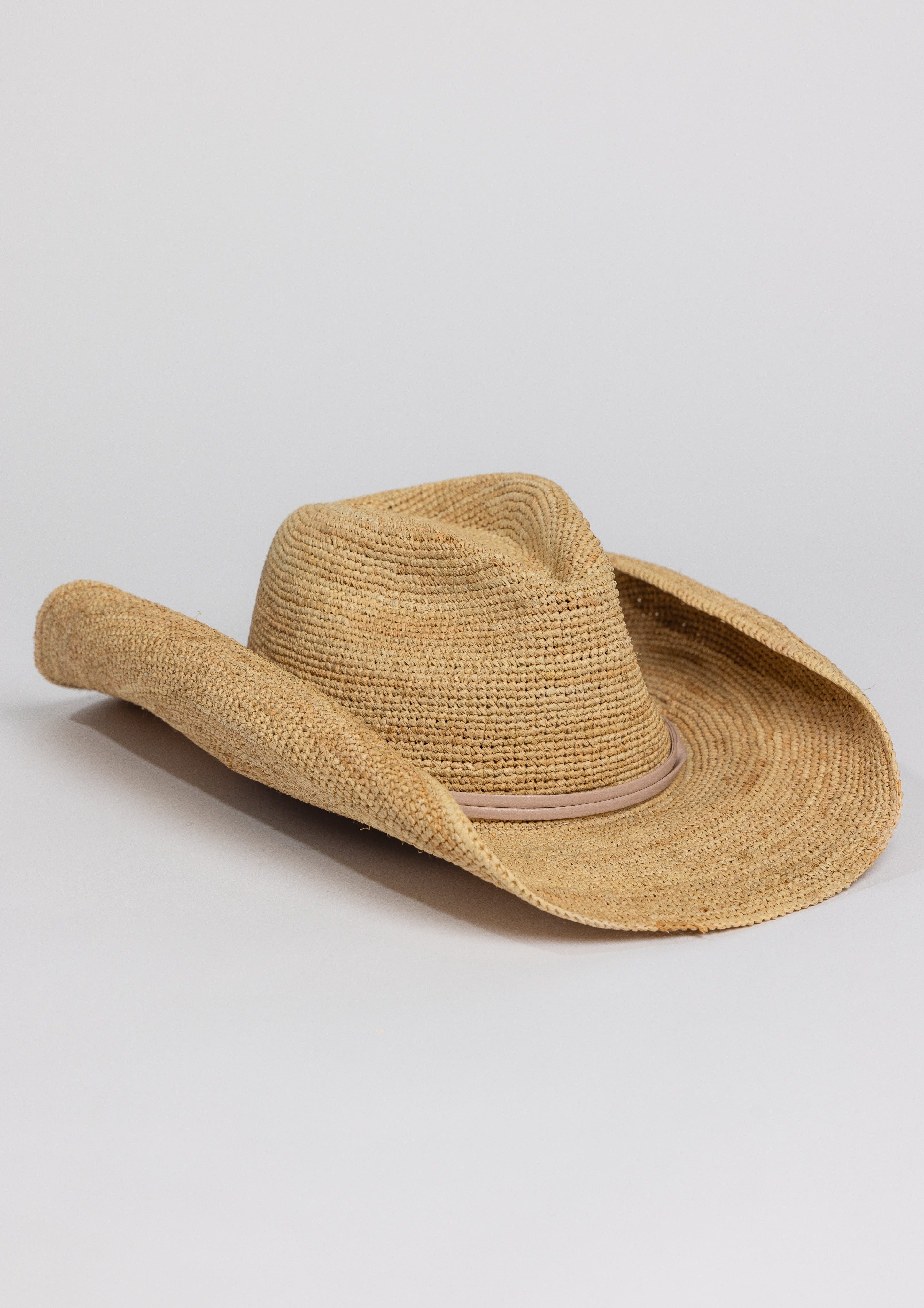 Raffia Crochet Cowboy- Natural