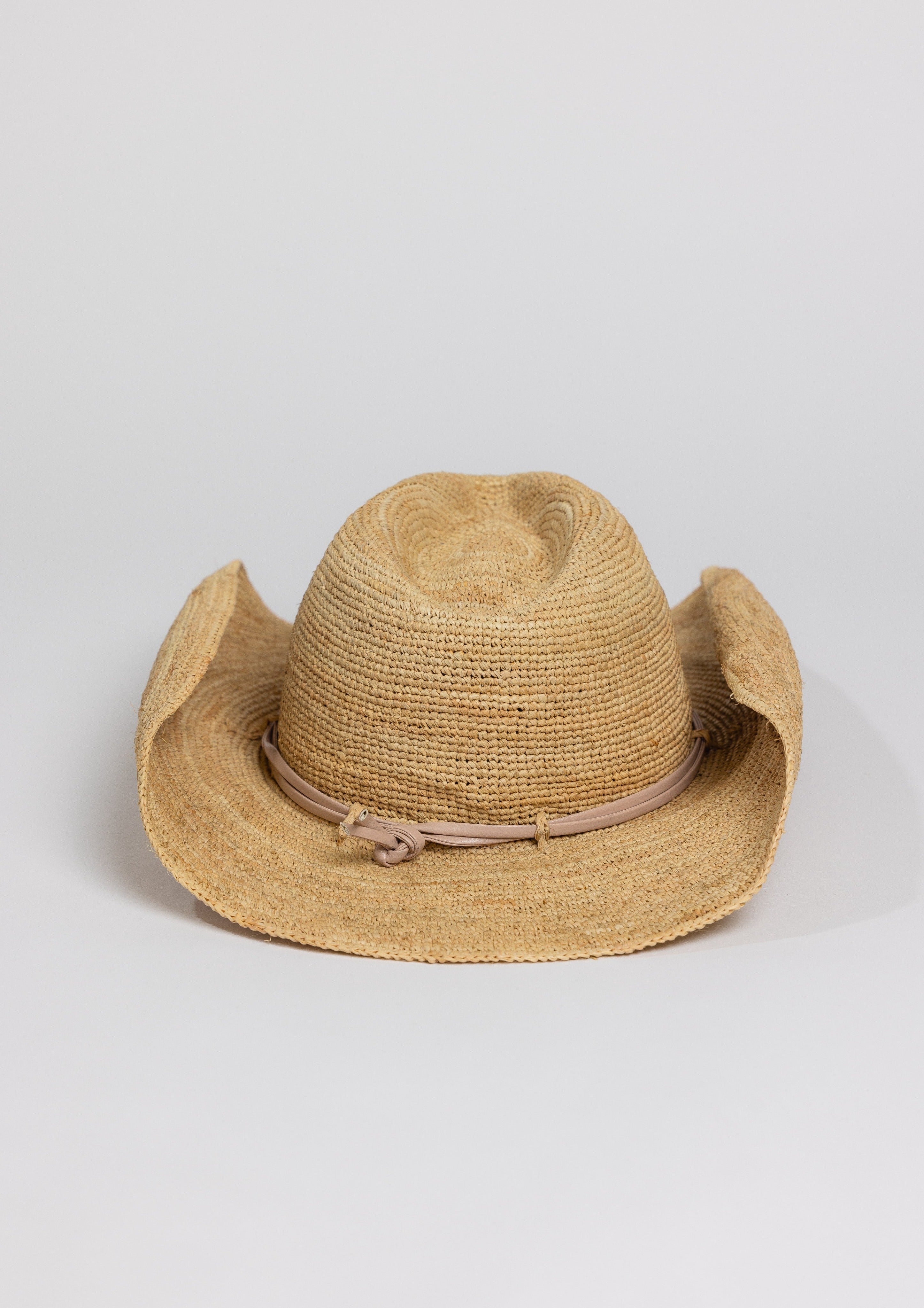 Raffia Crochet Cowboy- Natural