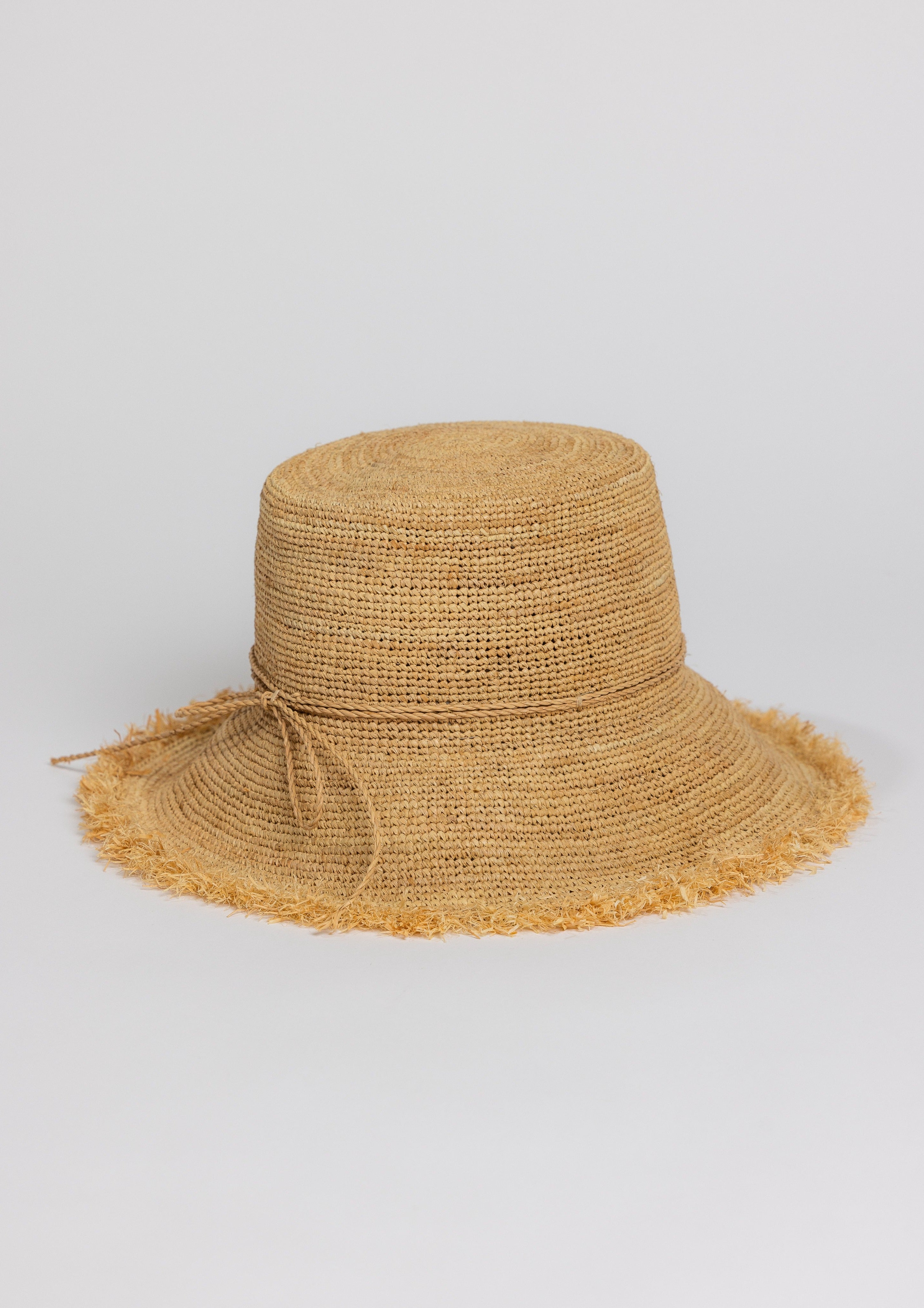 Packable Raffia Bucket Hat