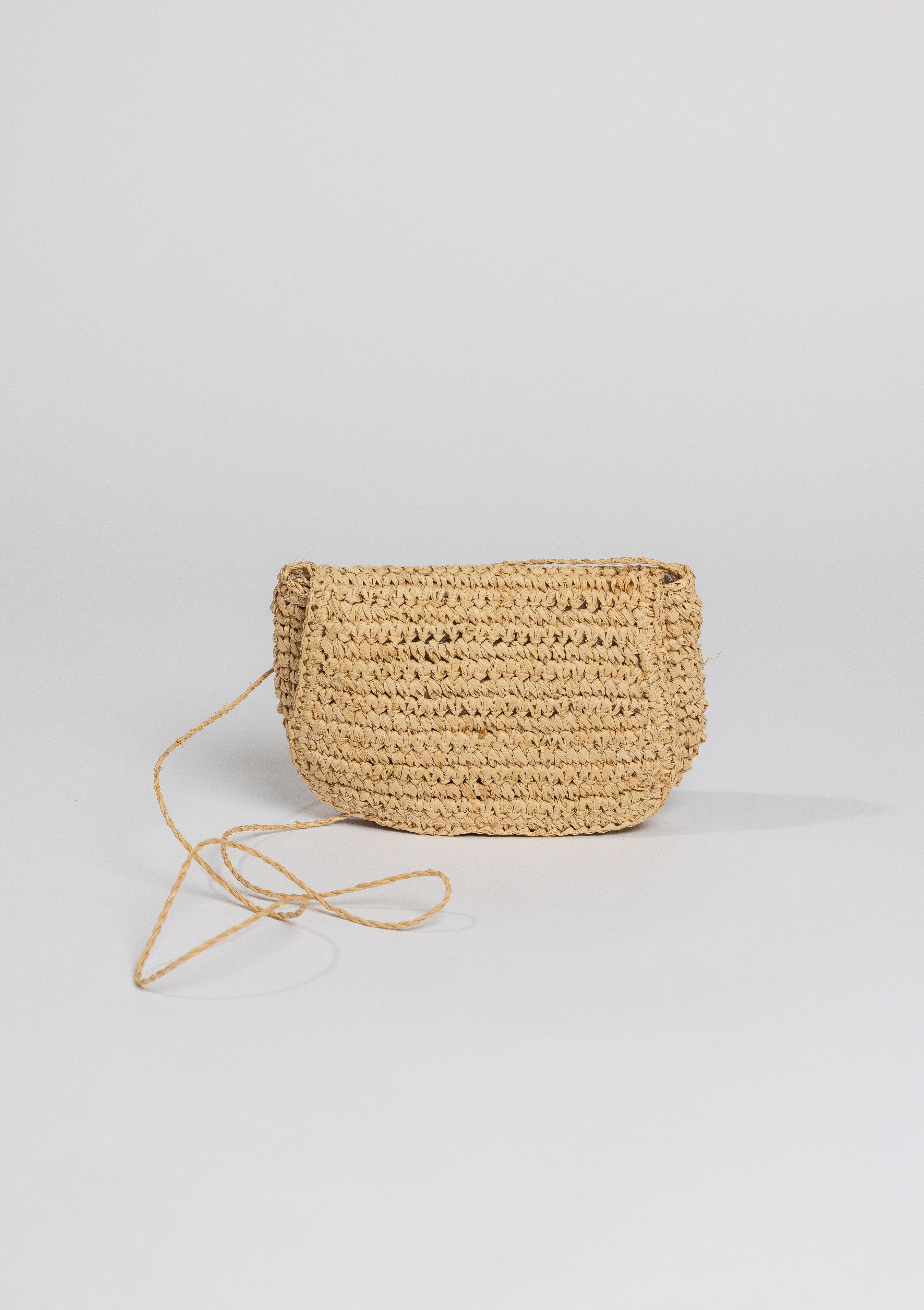 Straw Belt Bag- Natural