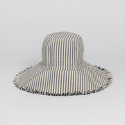 Canvas Packable Hat- Black Stripe