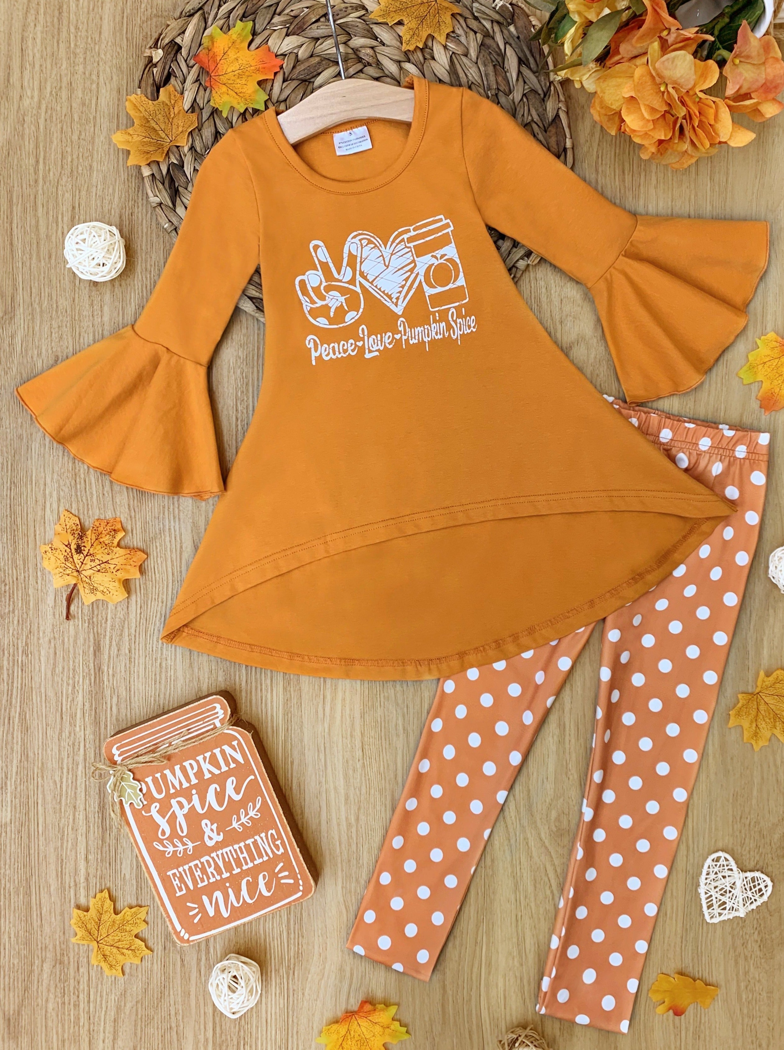 Peace, Love, Pumpkin Spice Legging Set