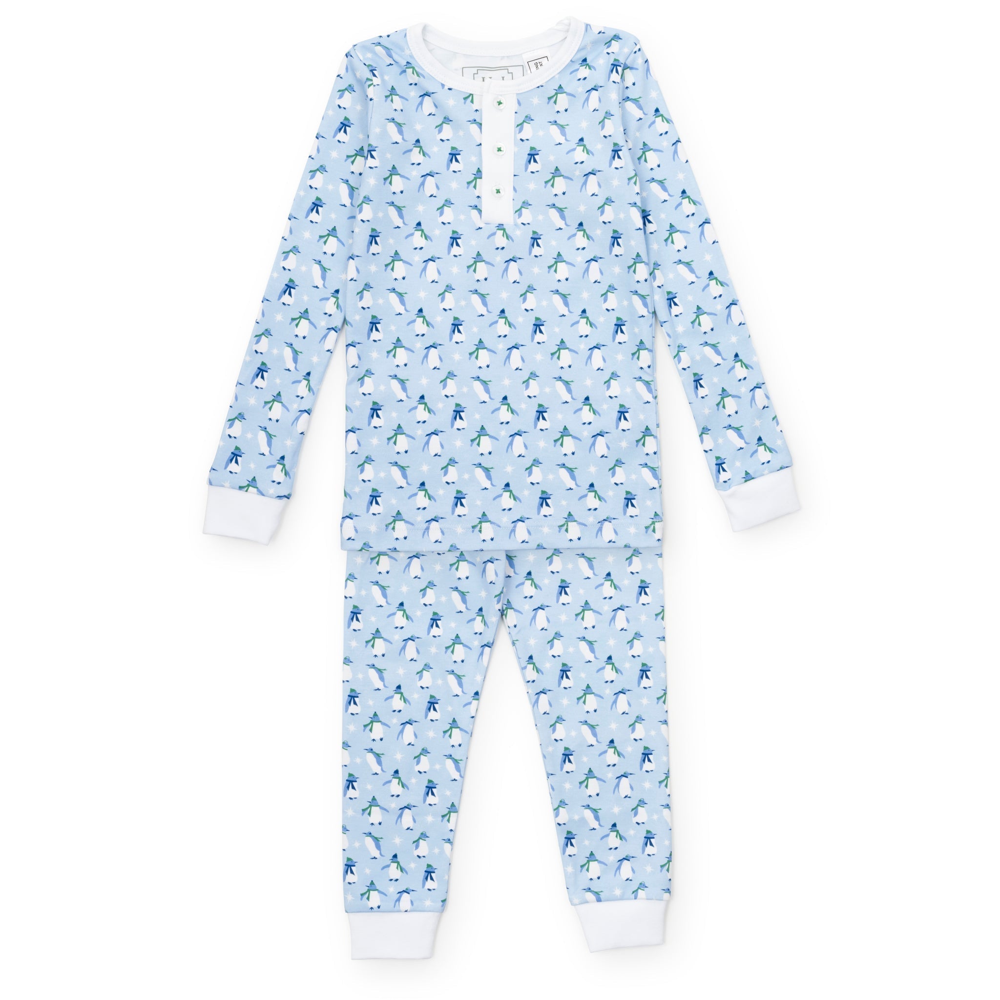 Jack Boys' Pajama Pant Set Penguin Party Blue