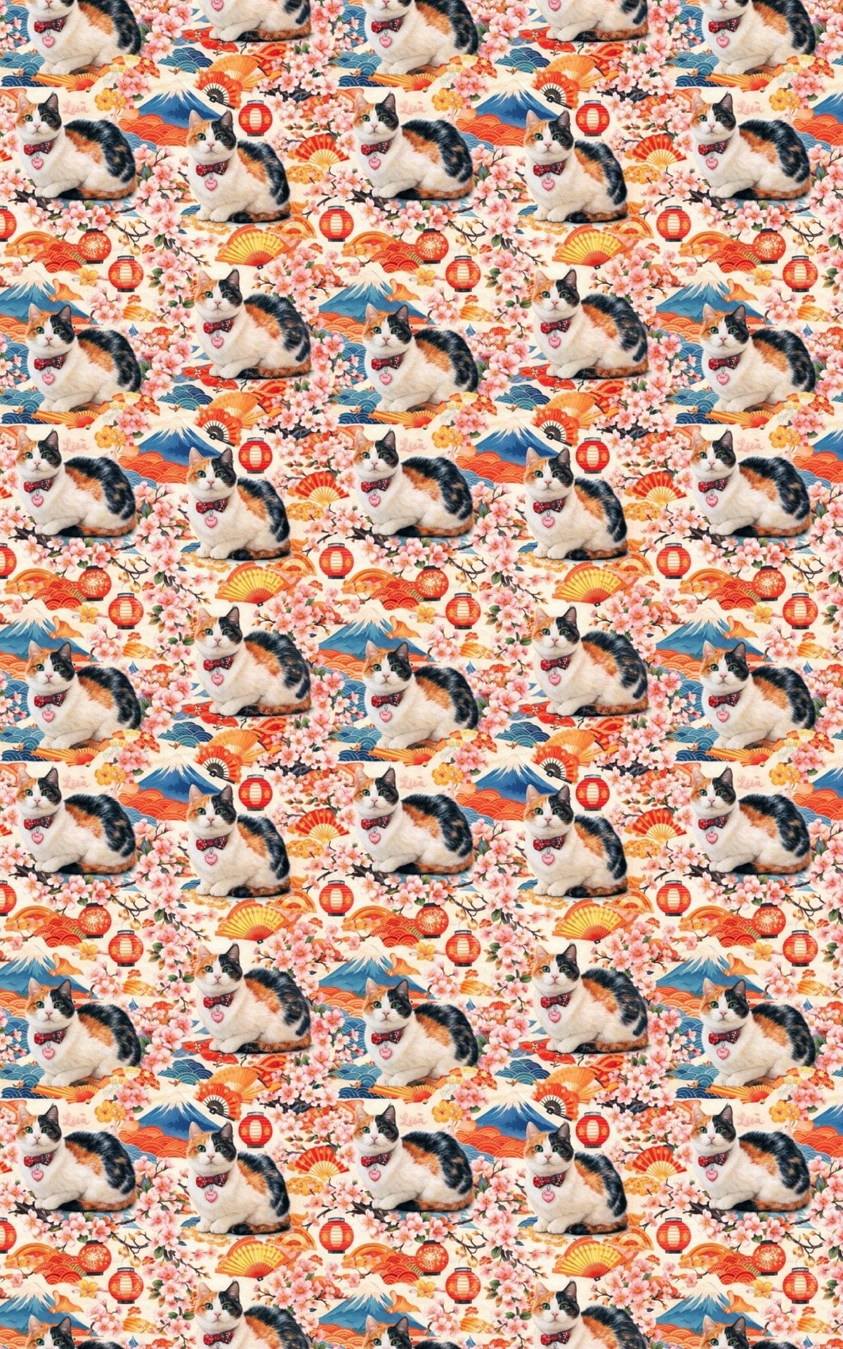 Japanese Bobtail Blossoms Wrapping Paper