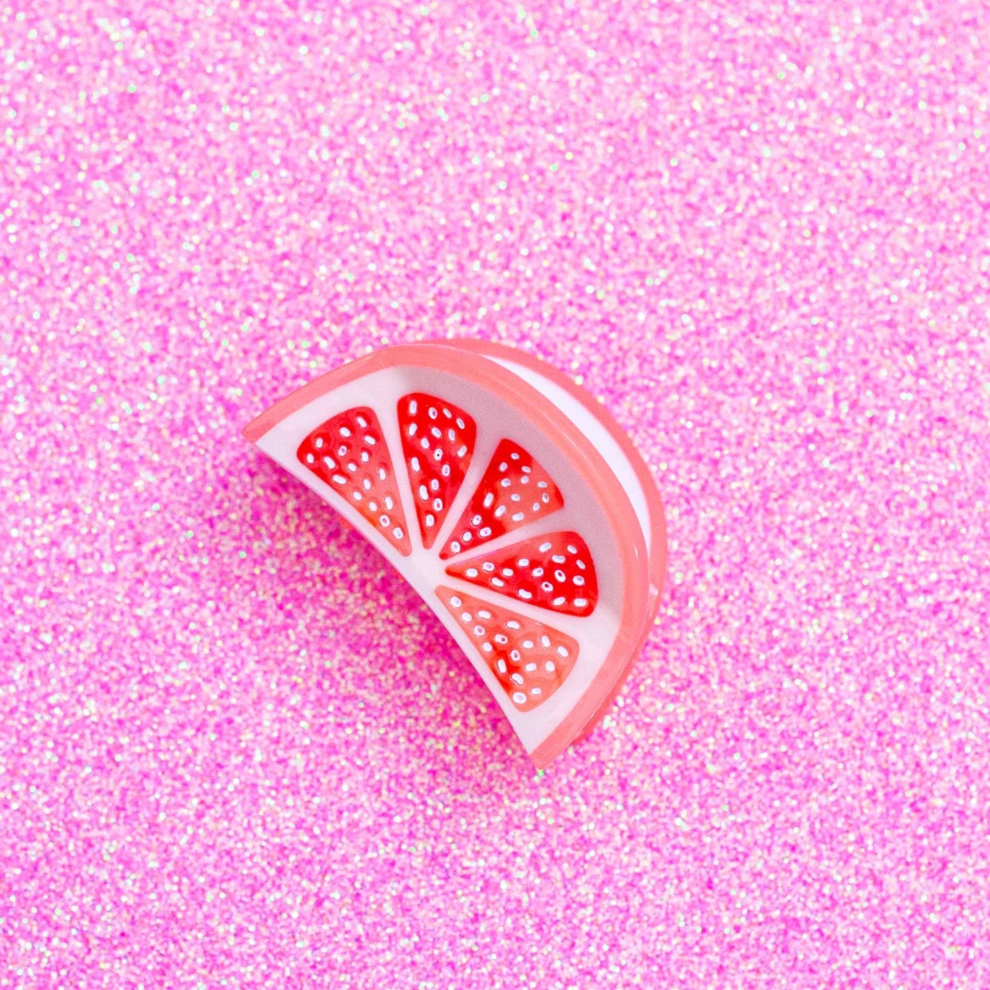 Mini Grapefruit Slice Hair Claw Clip