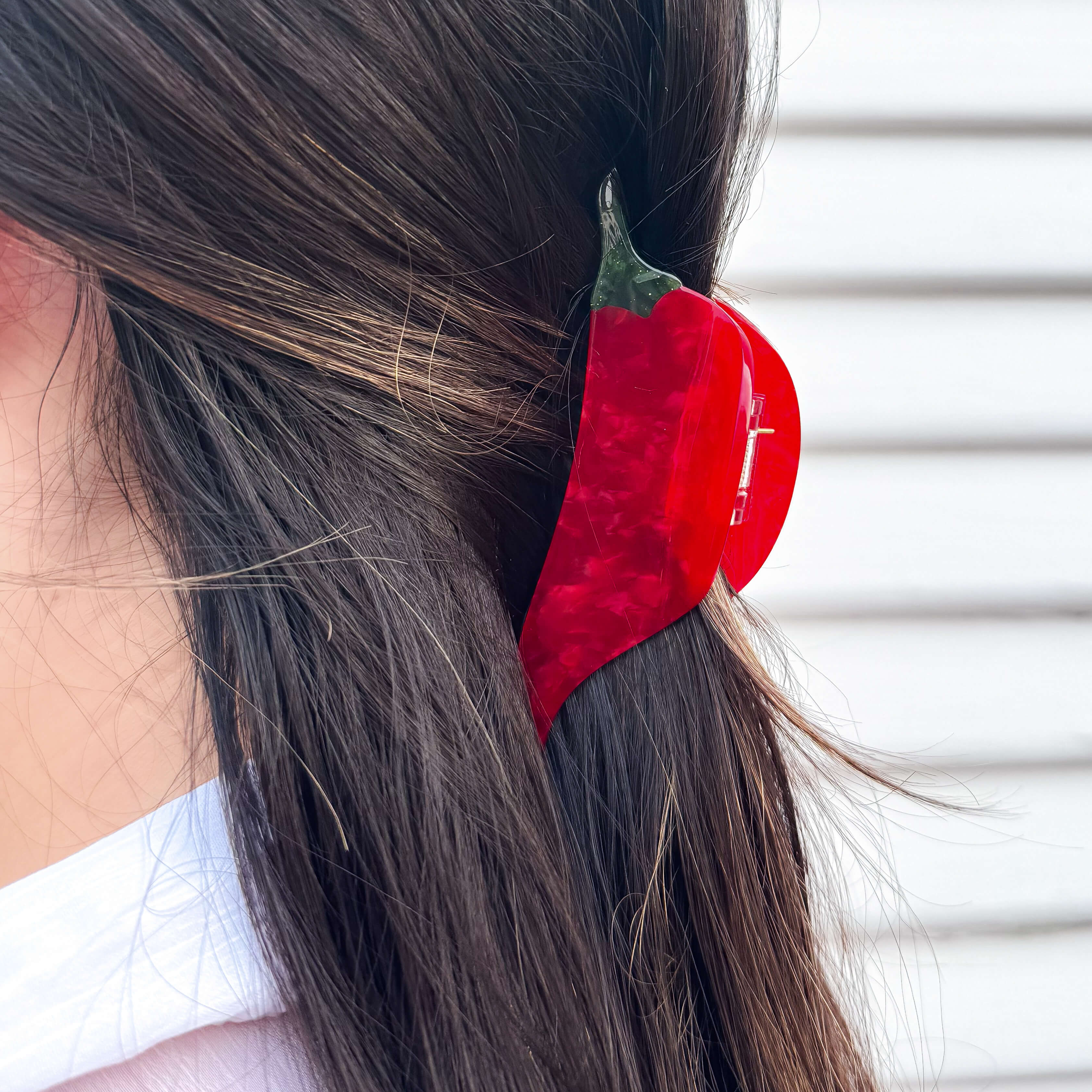 Large Chili Pepper Hair Claw Clip