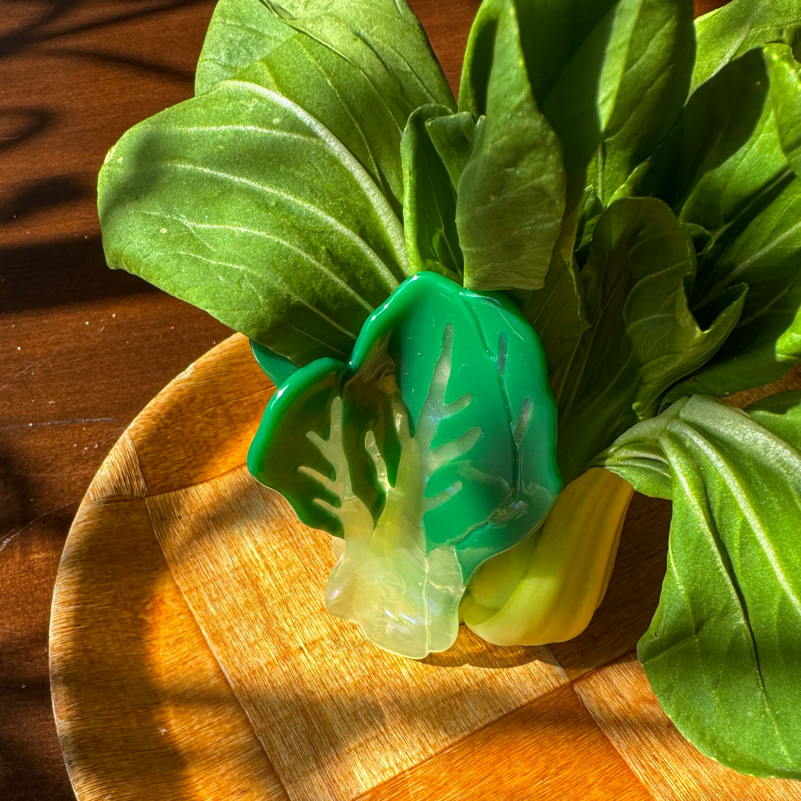 Large Bok Choy Hair Claw Clip