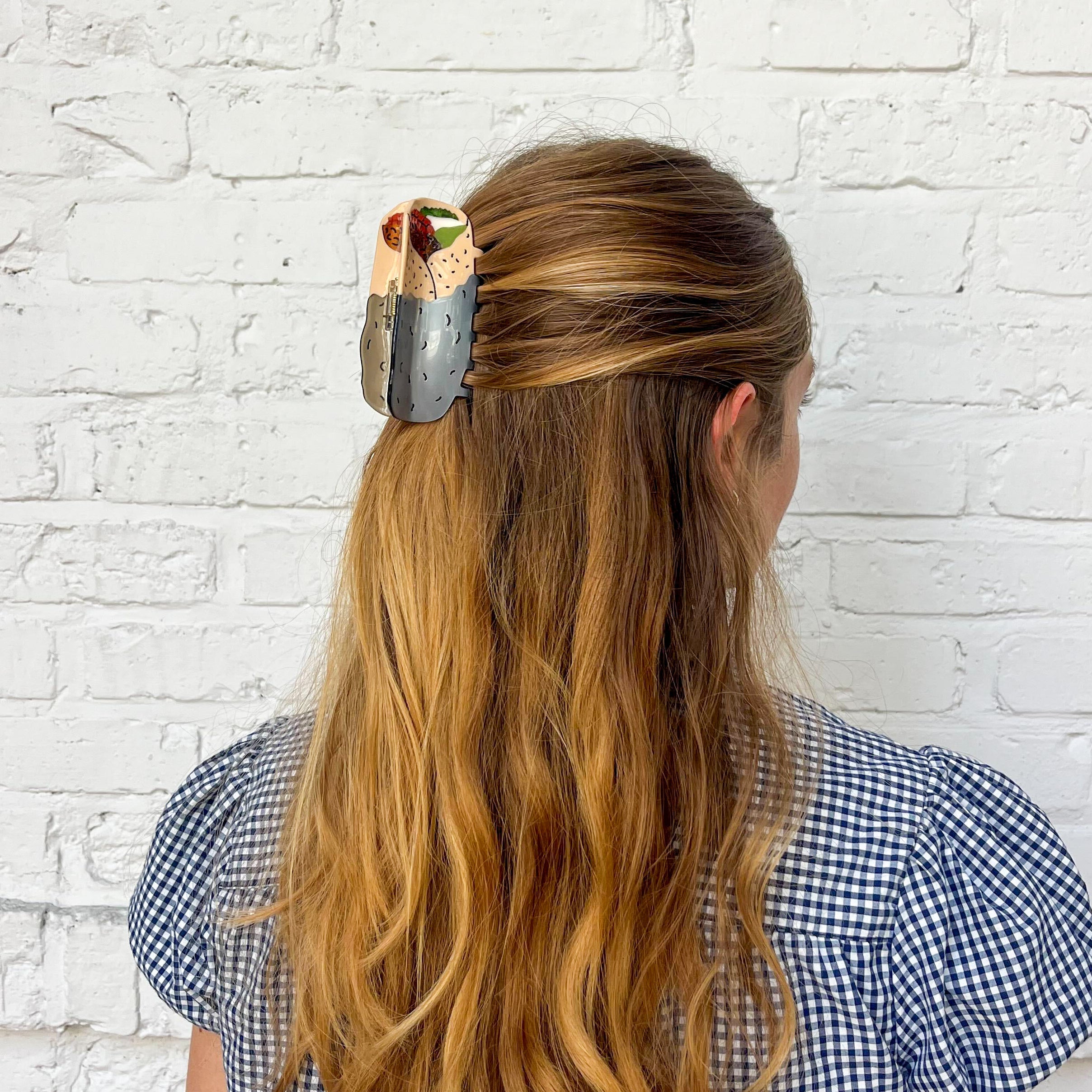 Large Mission Burrito Hair Claw Clip