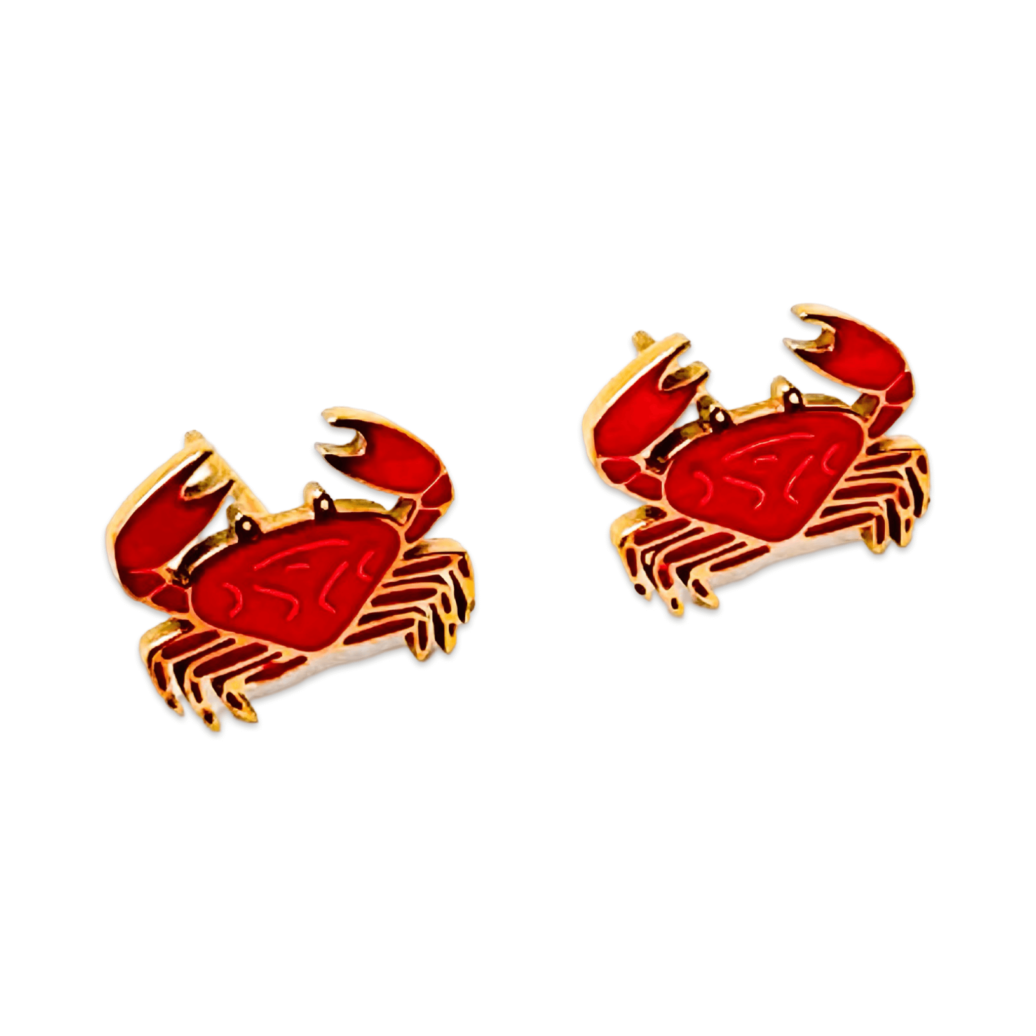 Crab Enamel Earrings