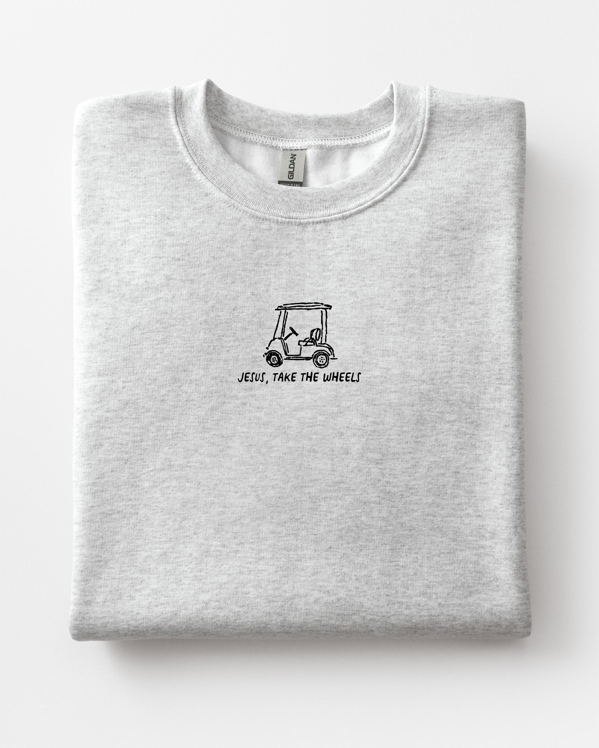 Jesus, Take The Wheels - Golf Cart Minimal Tee Or Sweatshirt