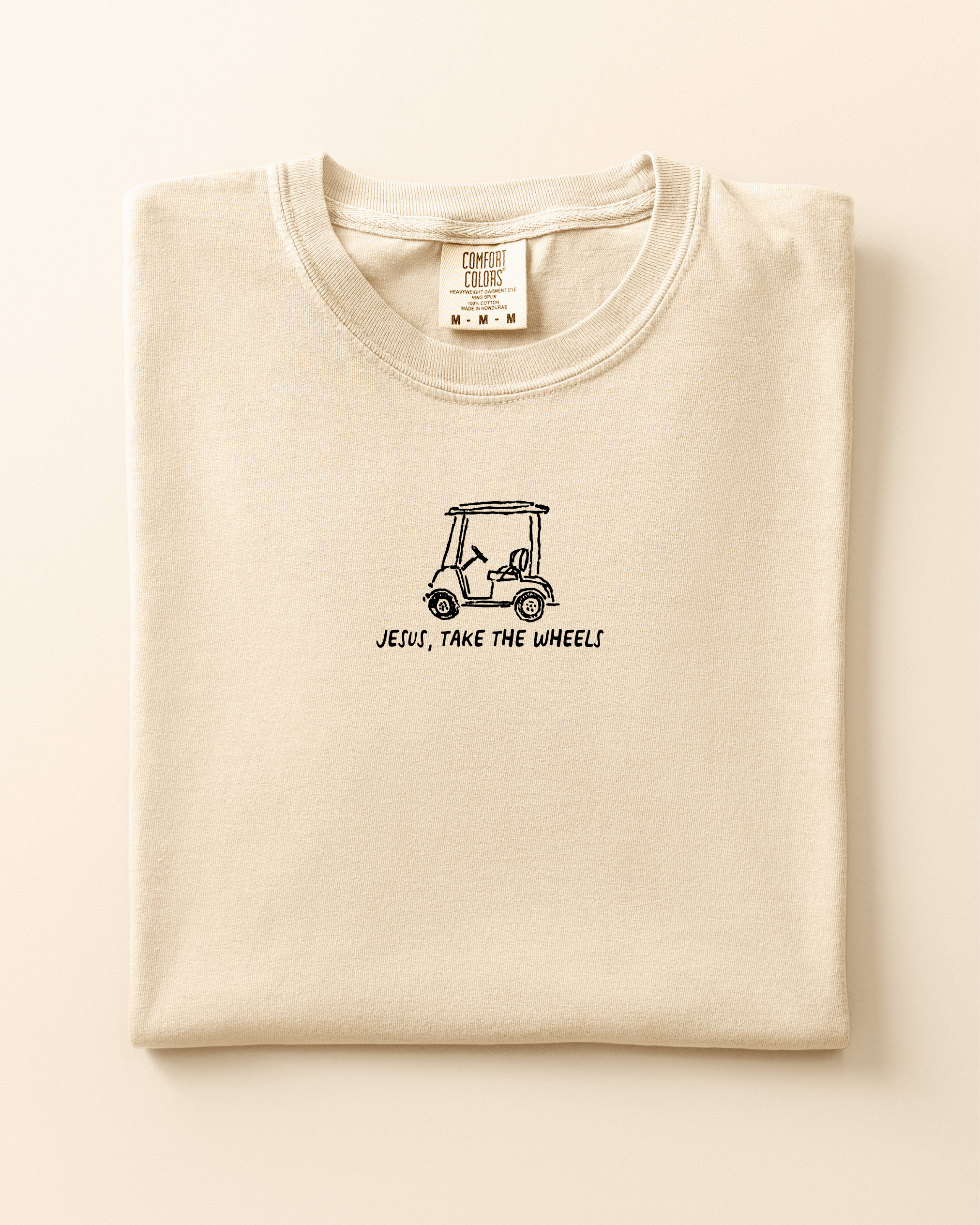 Jesus, Take The Wheels - Golf Cart Minimal Tee Or Sweatshirt