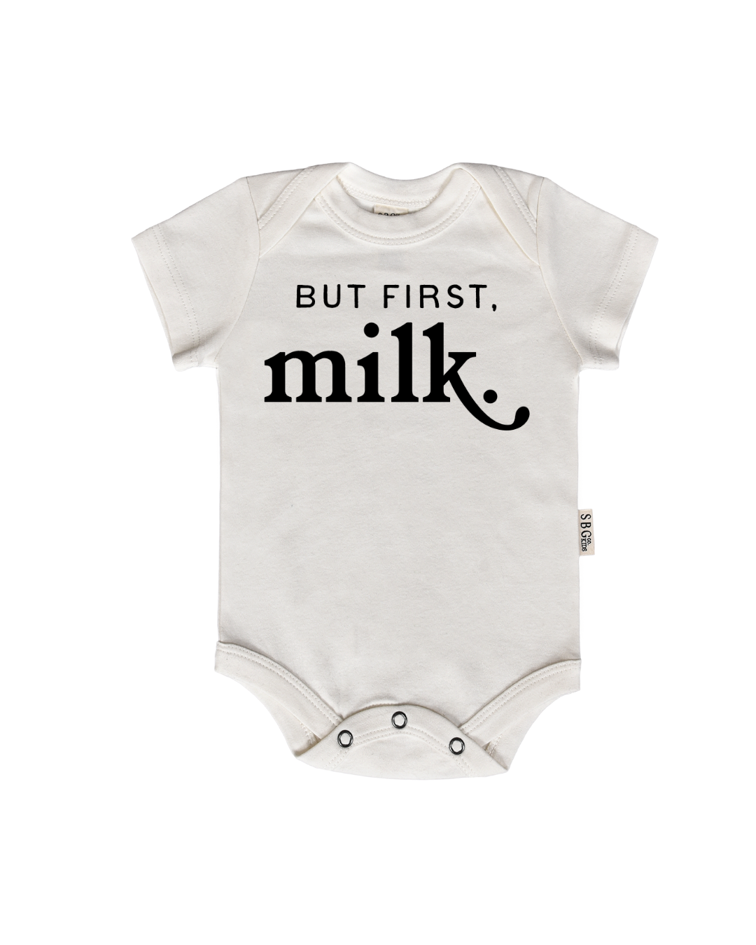 But First, Milk Baby Onesie