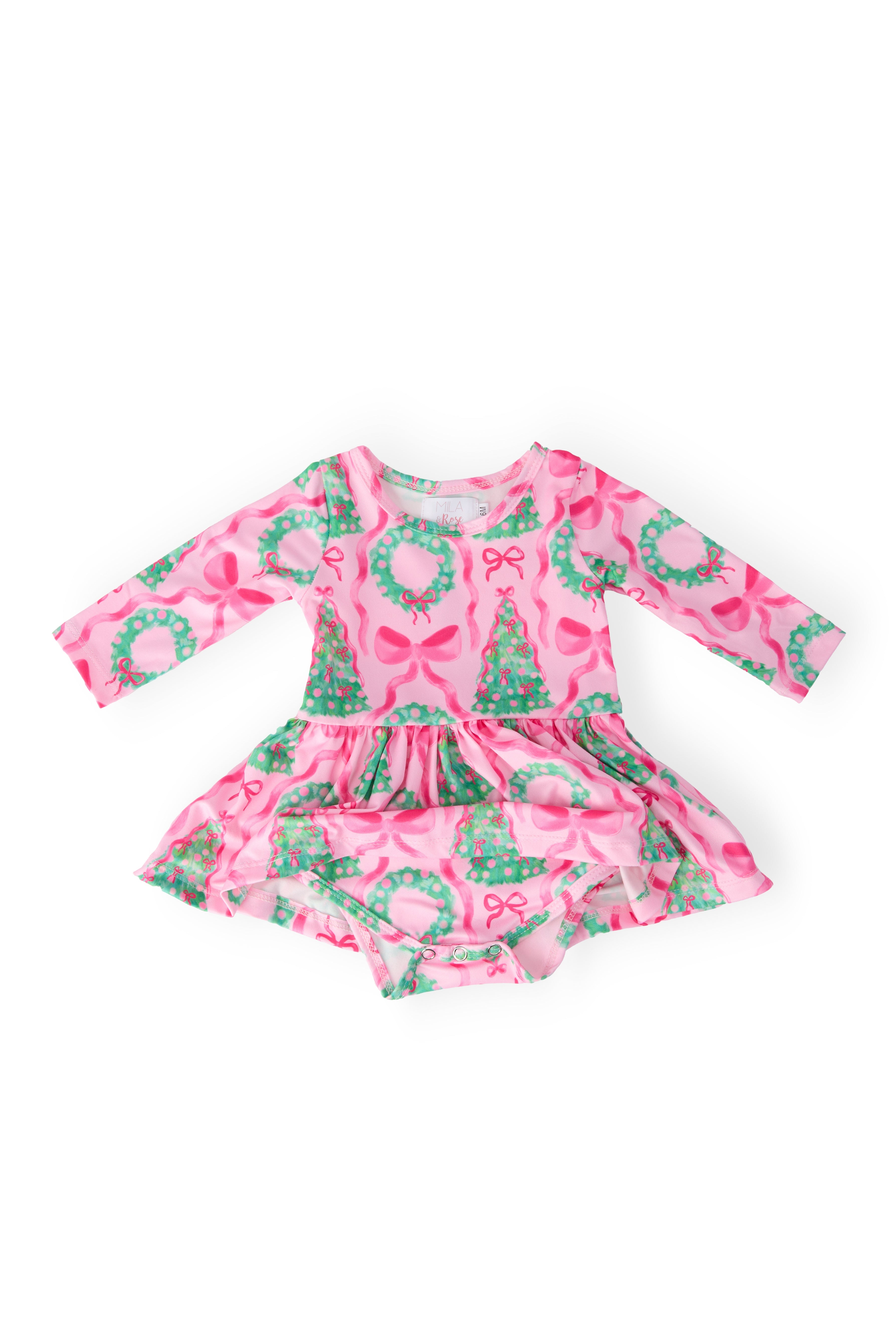 Jingle Bows L/s Twirl Bodysuit