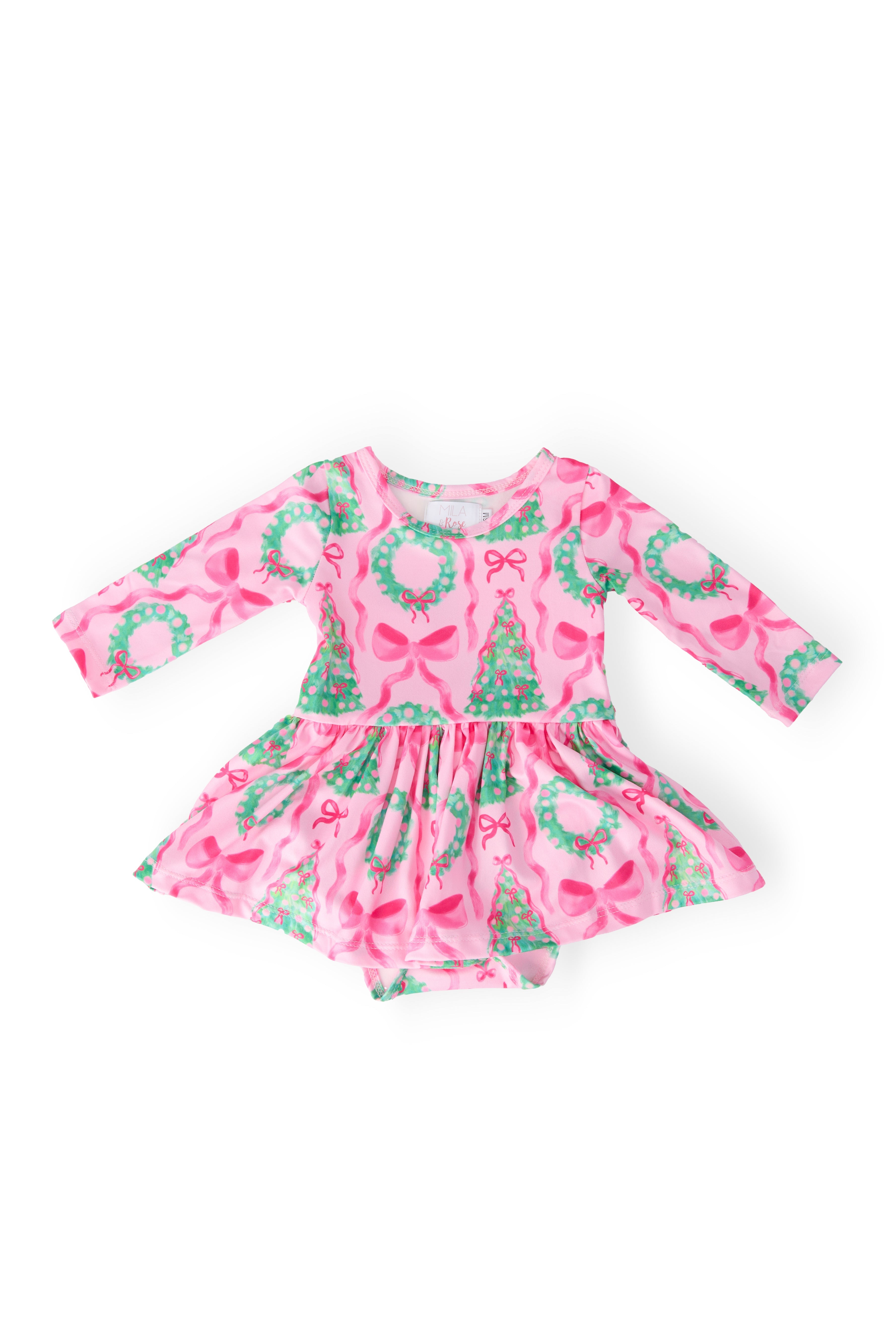 Jingle Bows L/s Twirl Bodysuit