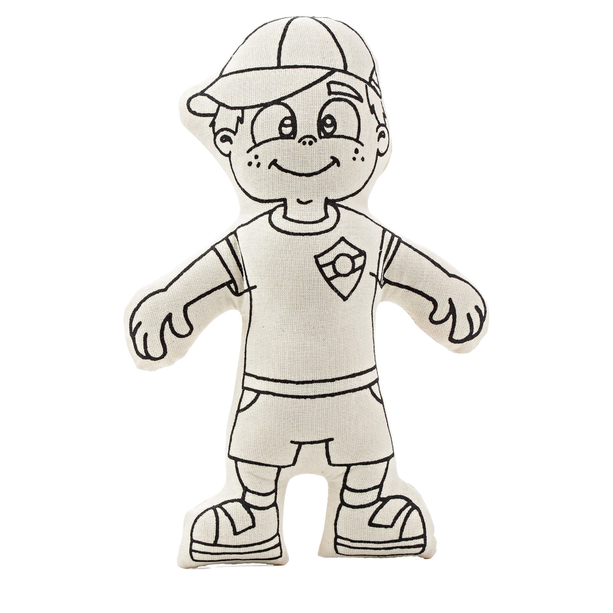 Kiboo Kids: Boy With Cap - Colorable And Washable Doll For Creative Play