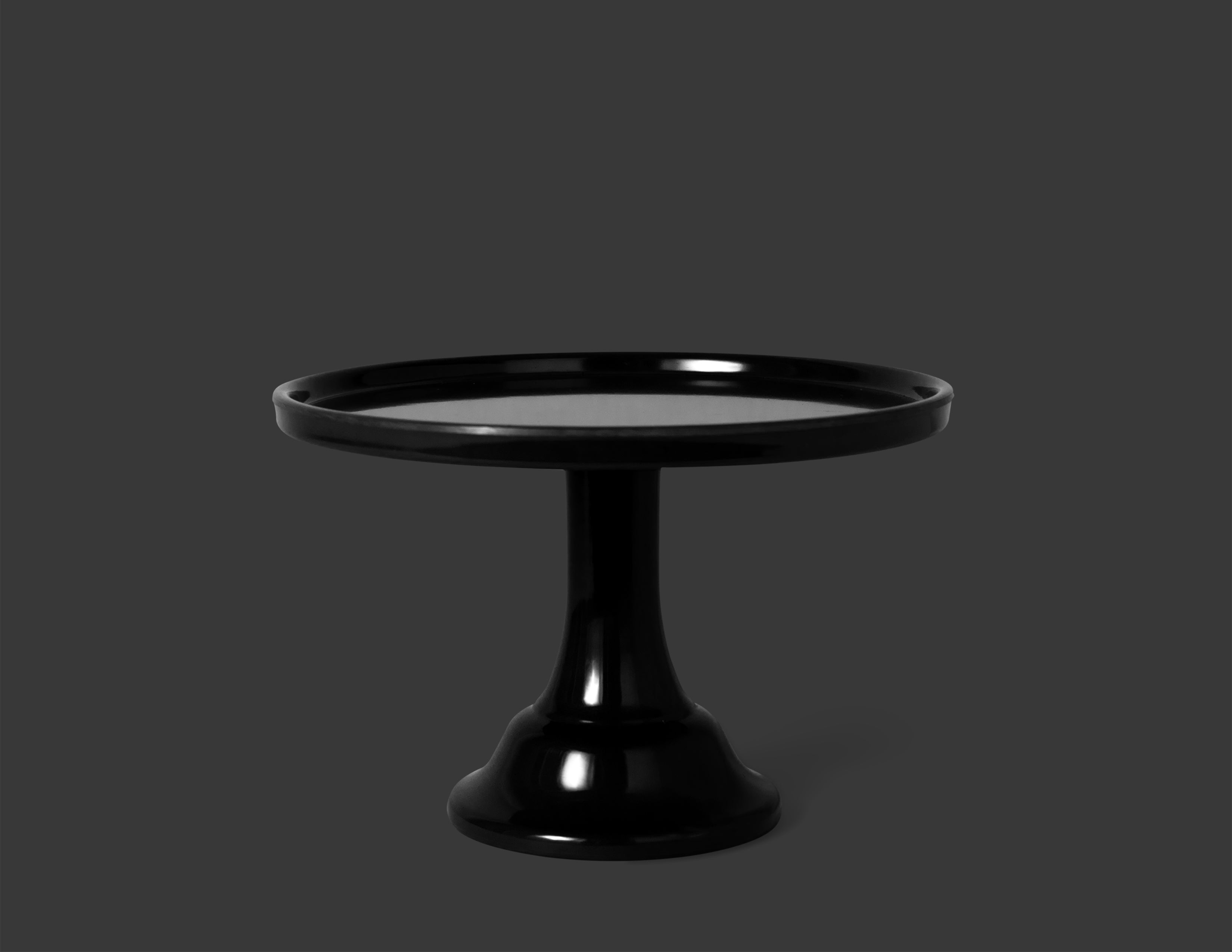 Ink Black Melamine Cake Stand-small