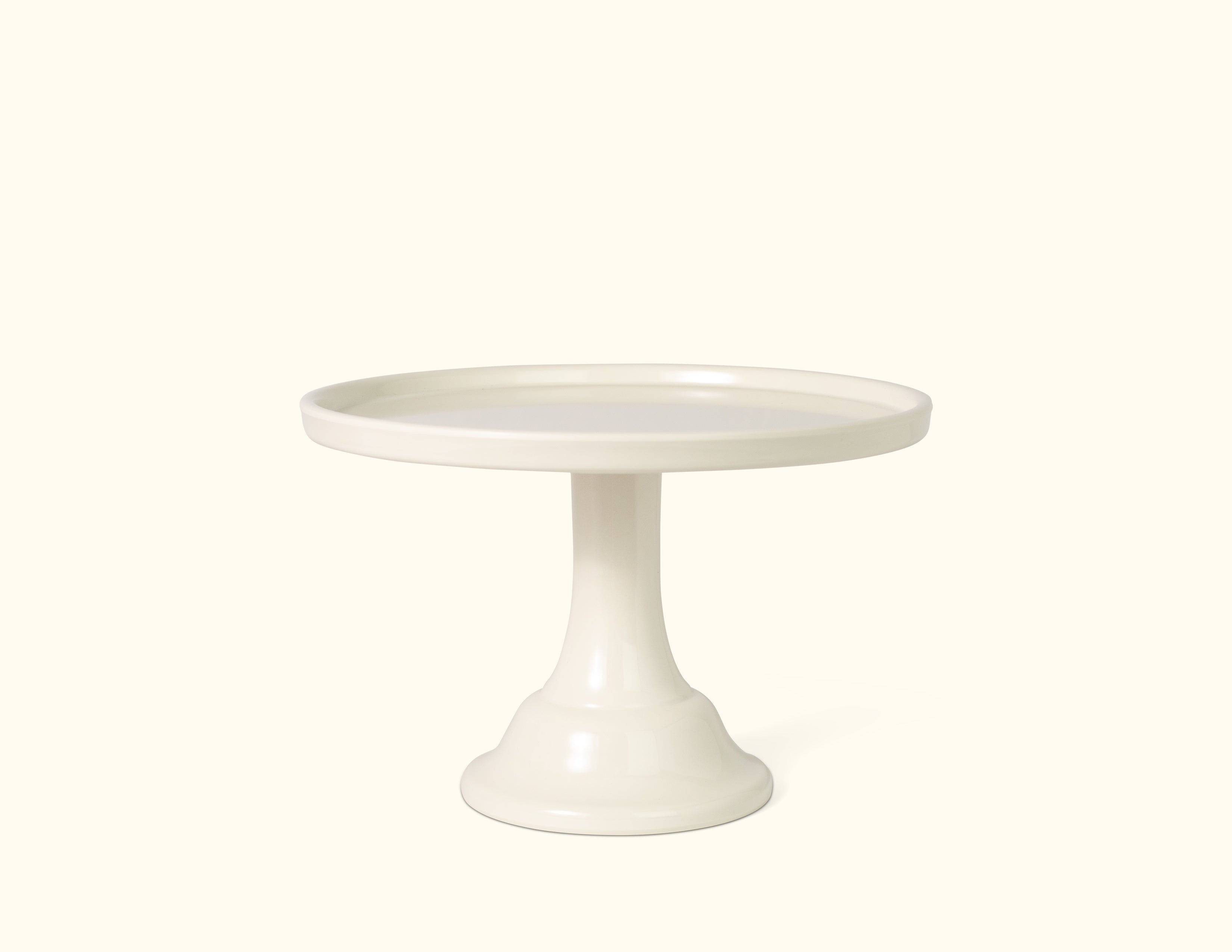 Linen White Melamine Cake Stand-small