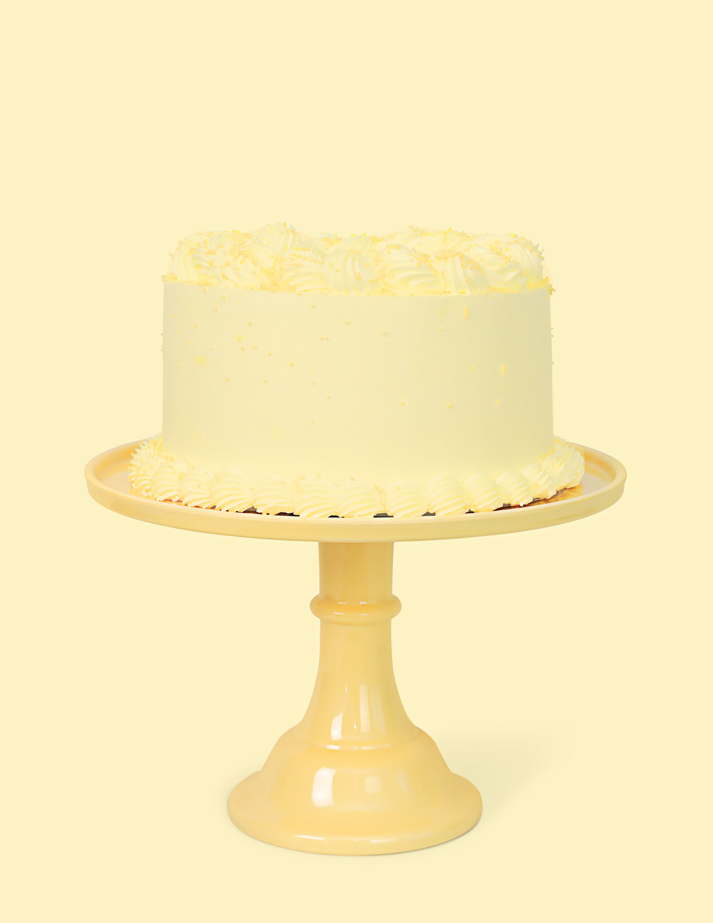 Daisy Yellow Melamine Cake Stand- Large