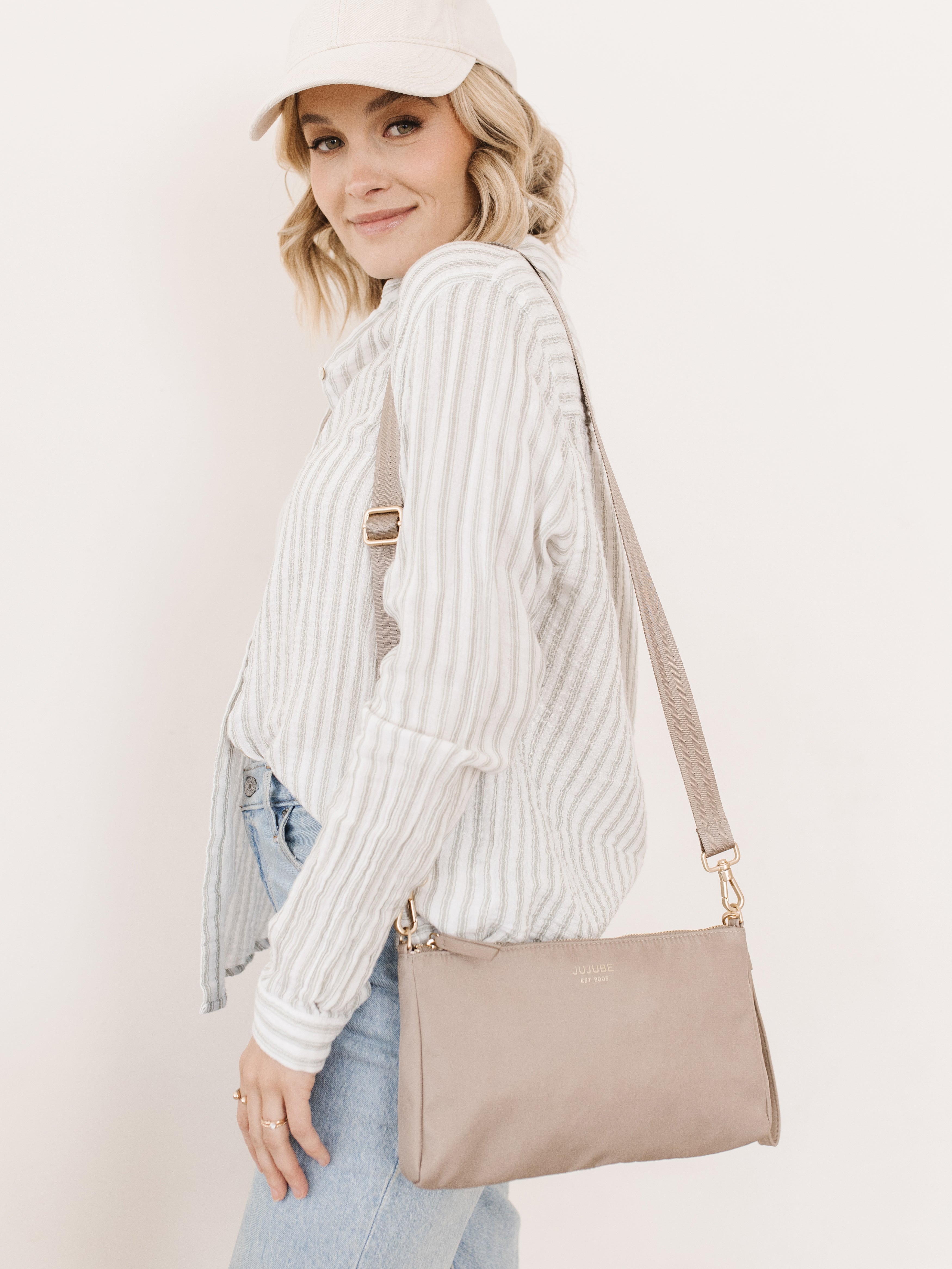 3-piece Pouch Clutch Purse Set - Taupe