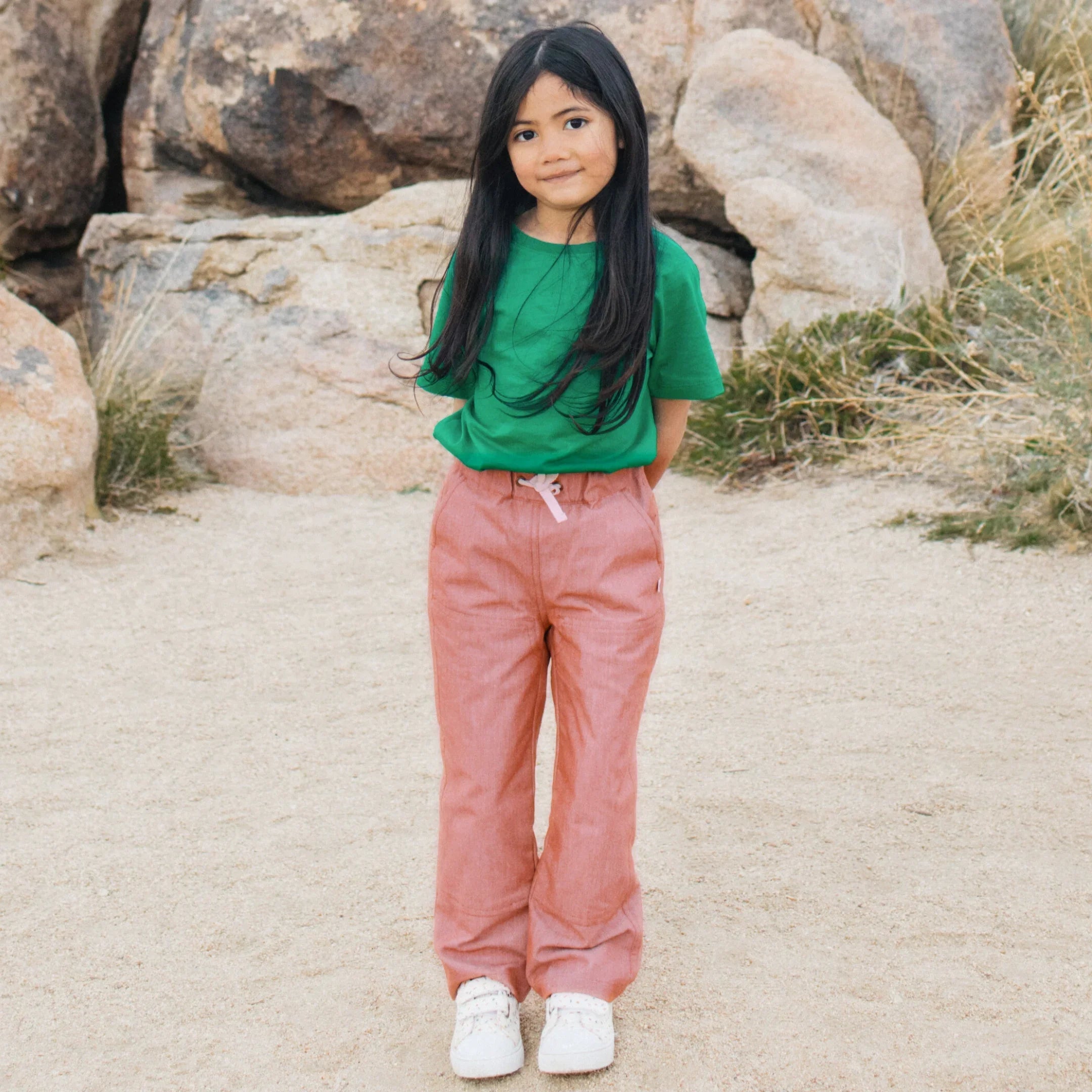 Jules Pants - Orange Chambray