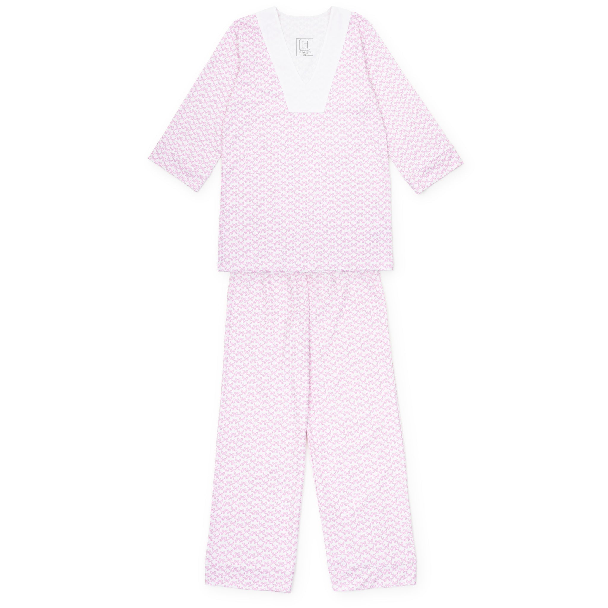 Julia Women's Pajama Pant Set Pretty Pink Bows