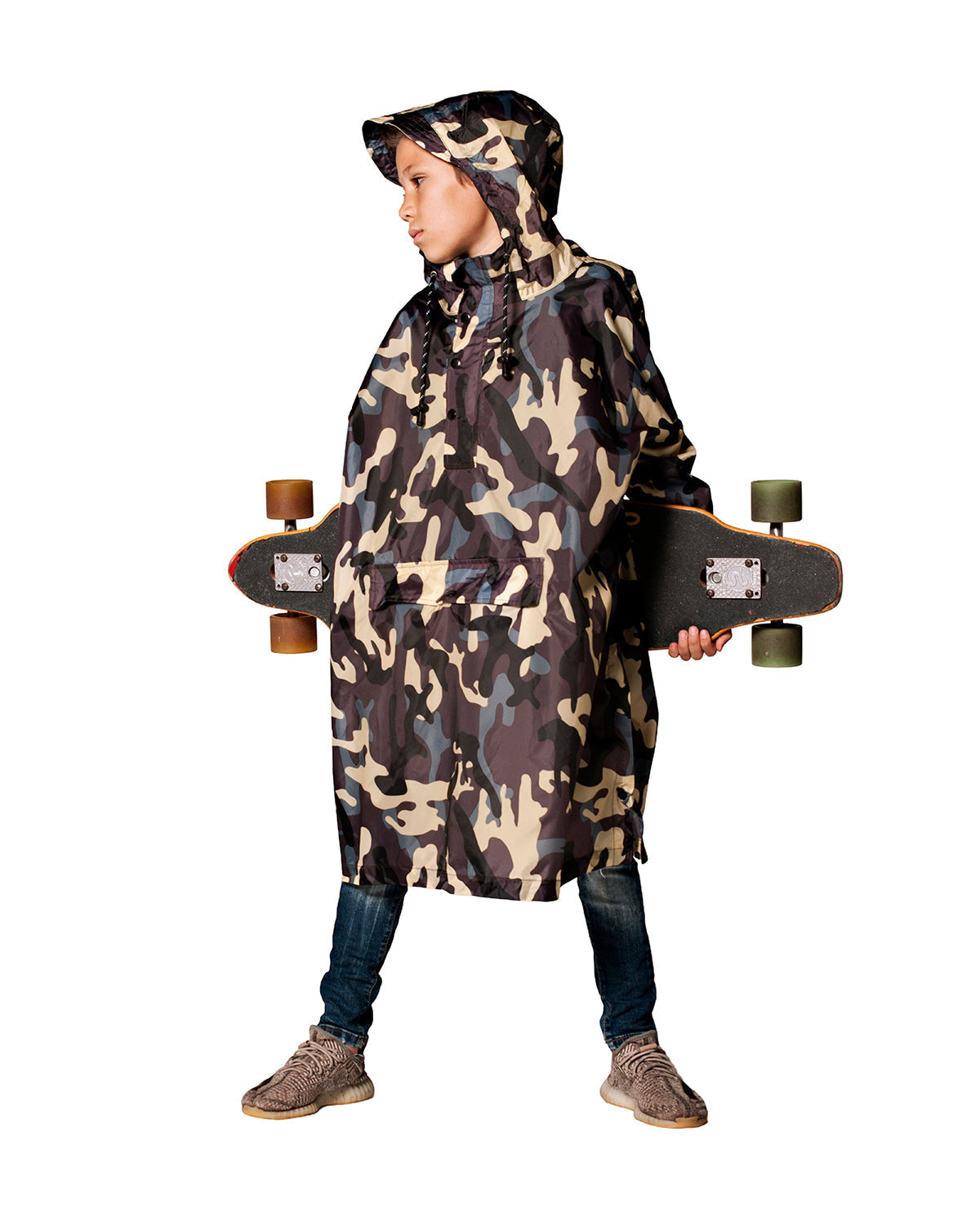 Kids Rain Poncho Jungle Camo