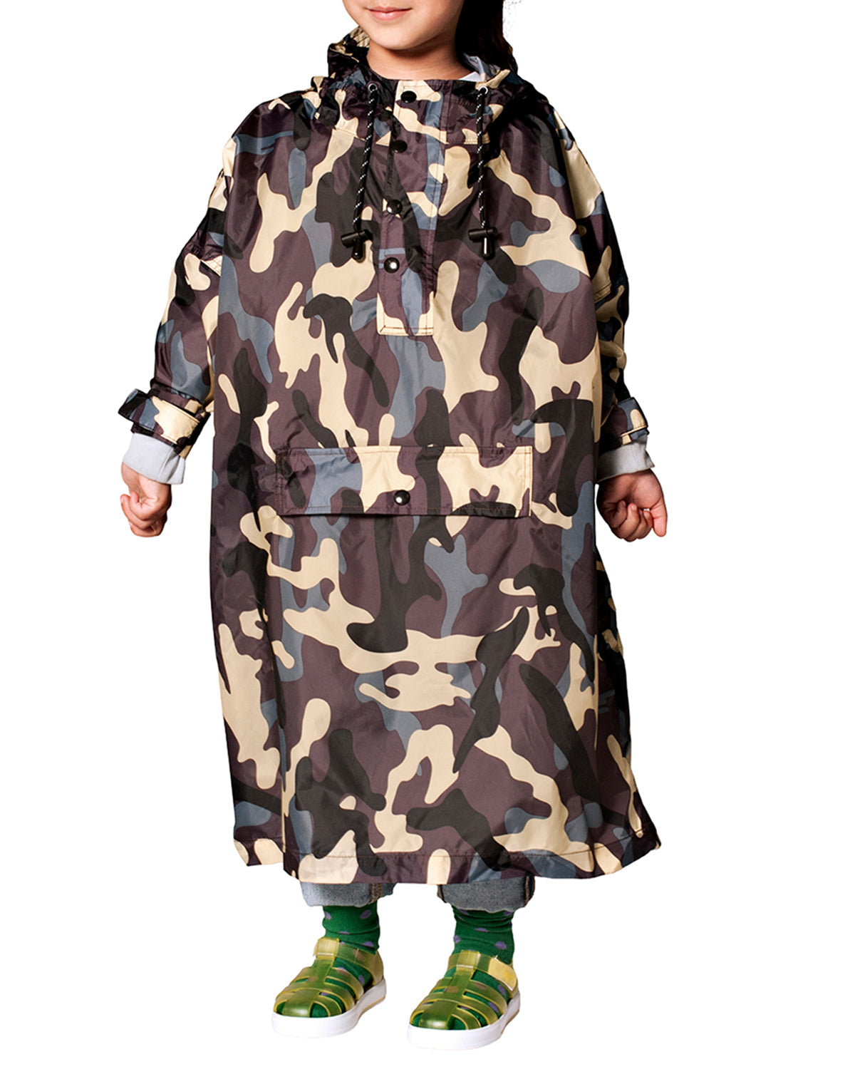 Kids Rain Poncho Jungle Camo