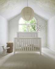 "just White"  Geometric 4-in-1 Convertible Crib