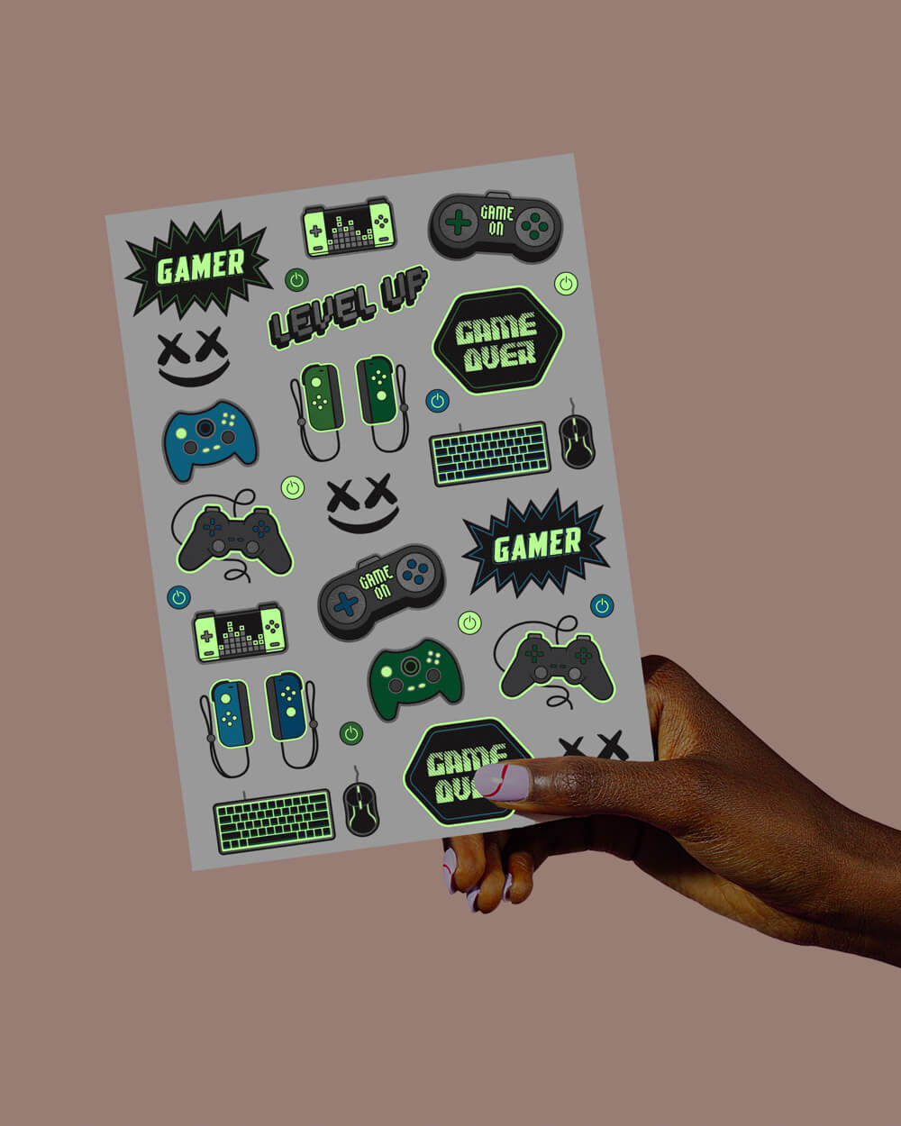 Level Up Glo Tats - 40 Foil Temporary Tattoos