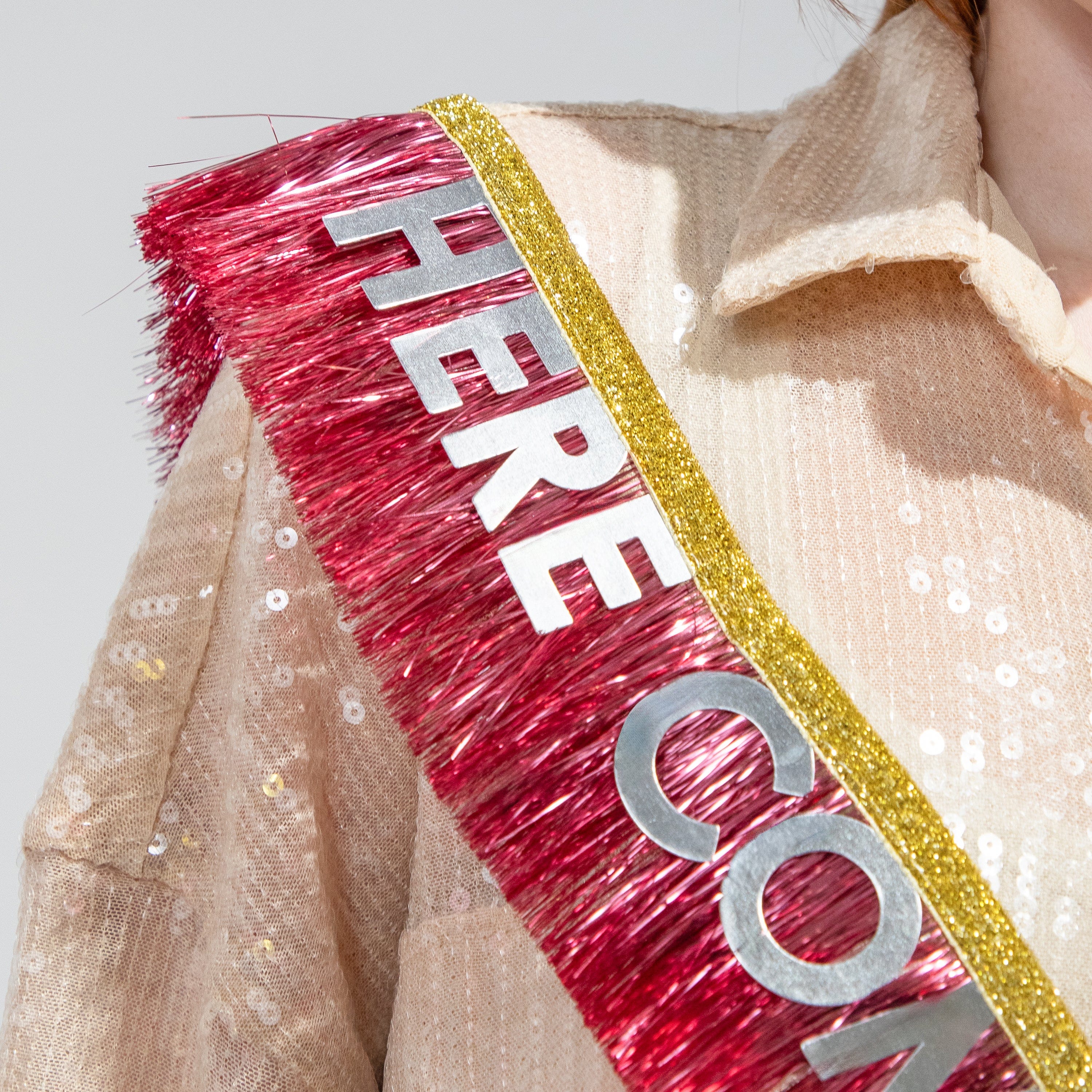 Here Comes The Bride Bachelorette & Bridal Shower Fringe Sash