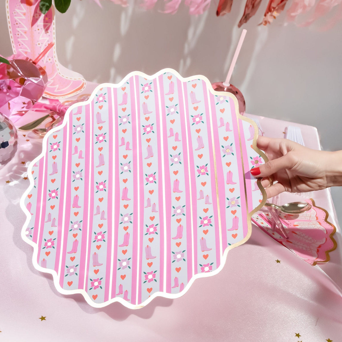 Boot Scoot Blooms Placemats (10 Count)