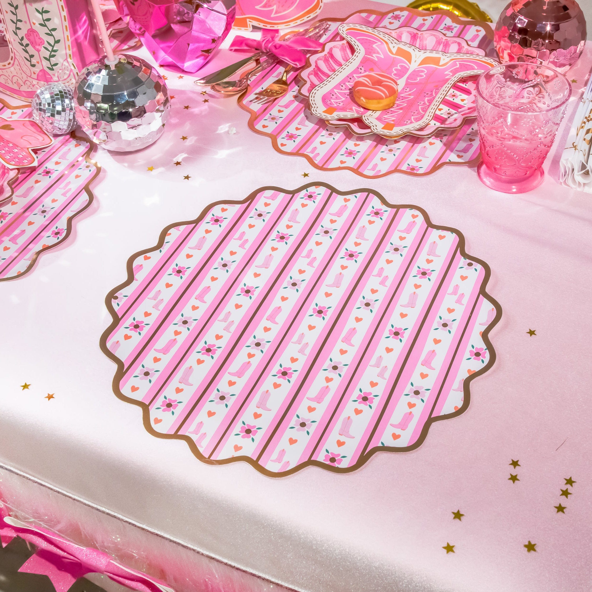 Boot Scoot Blooms Placemats (10 Count)
