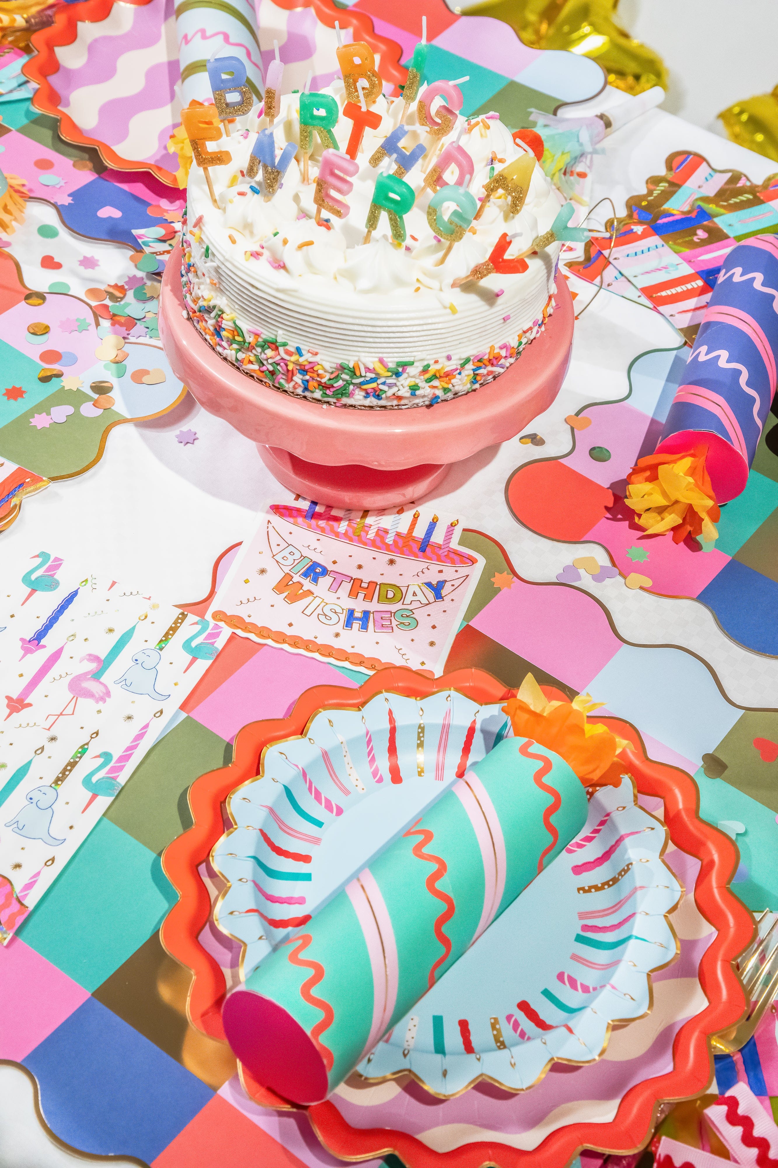 Birthday Candle Confetti Party Crackers (6 Count)