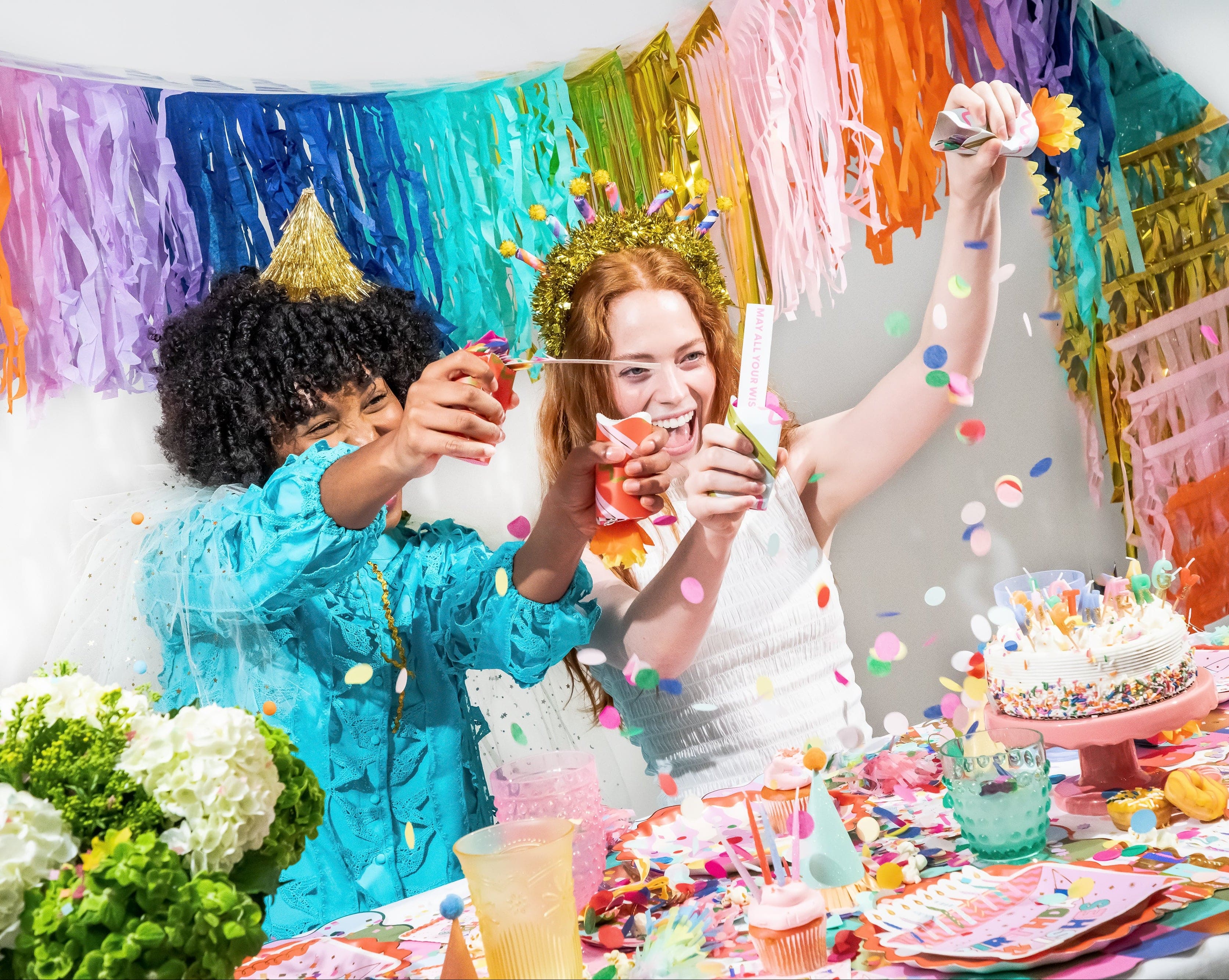 Birthday Candle Confetti Party Crackers (6 Count)