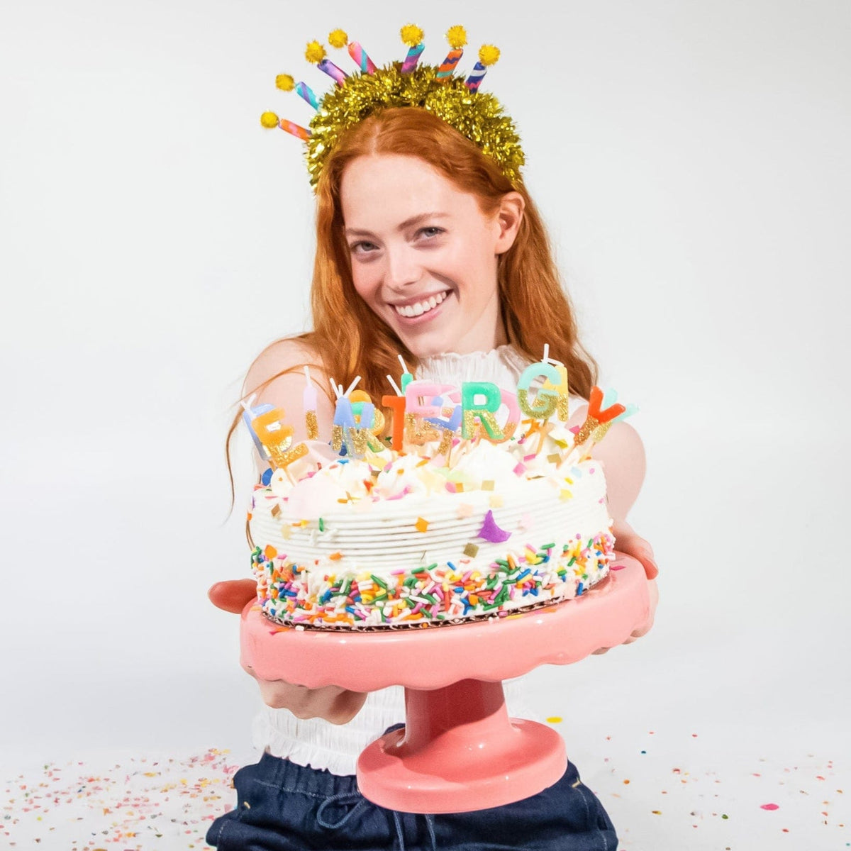 Big Birthday Energy Glitter Birthday Candle Set