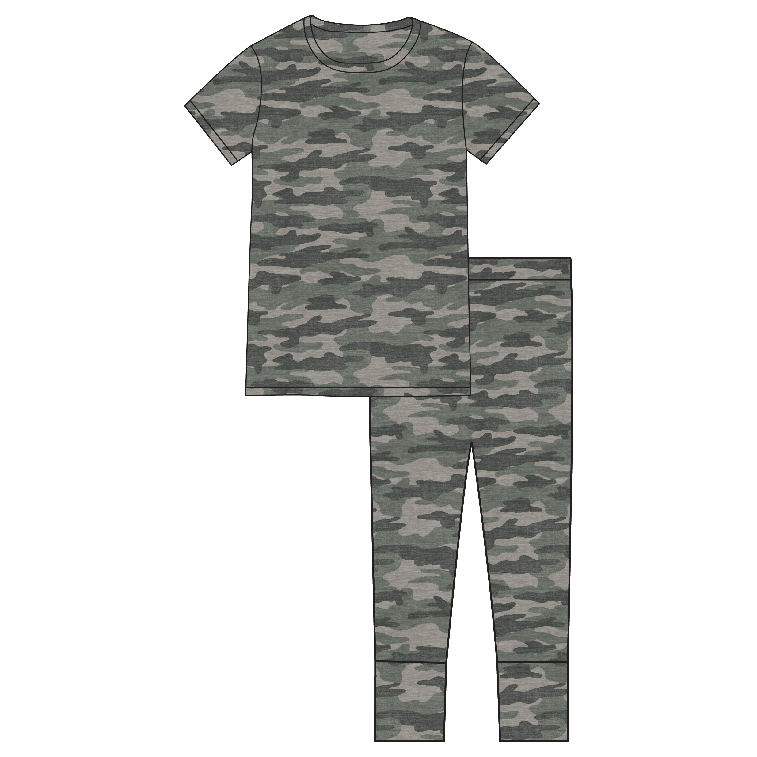 Kace Camo Bamboo 2-piece Set