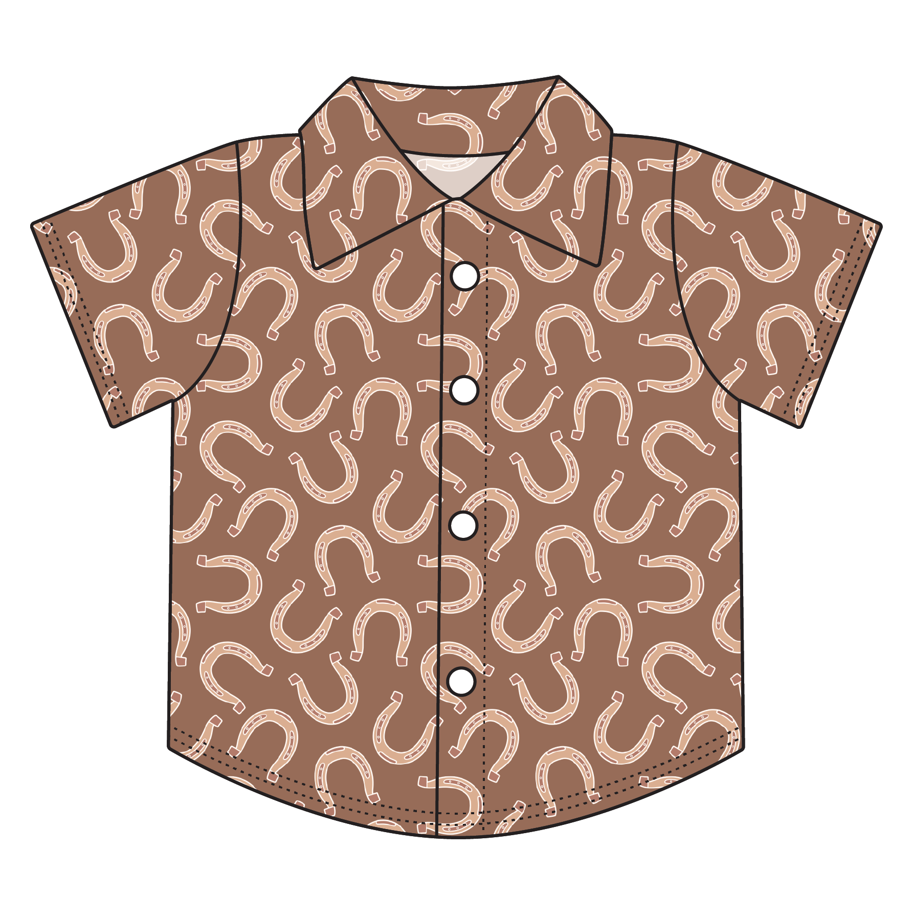 Kaysen Horseshoes Bamboo Button Down Tee (pre-order)