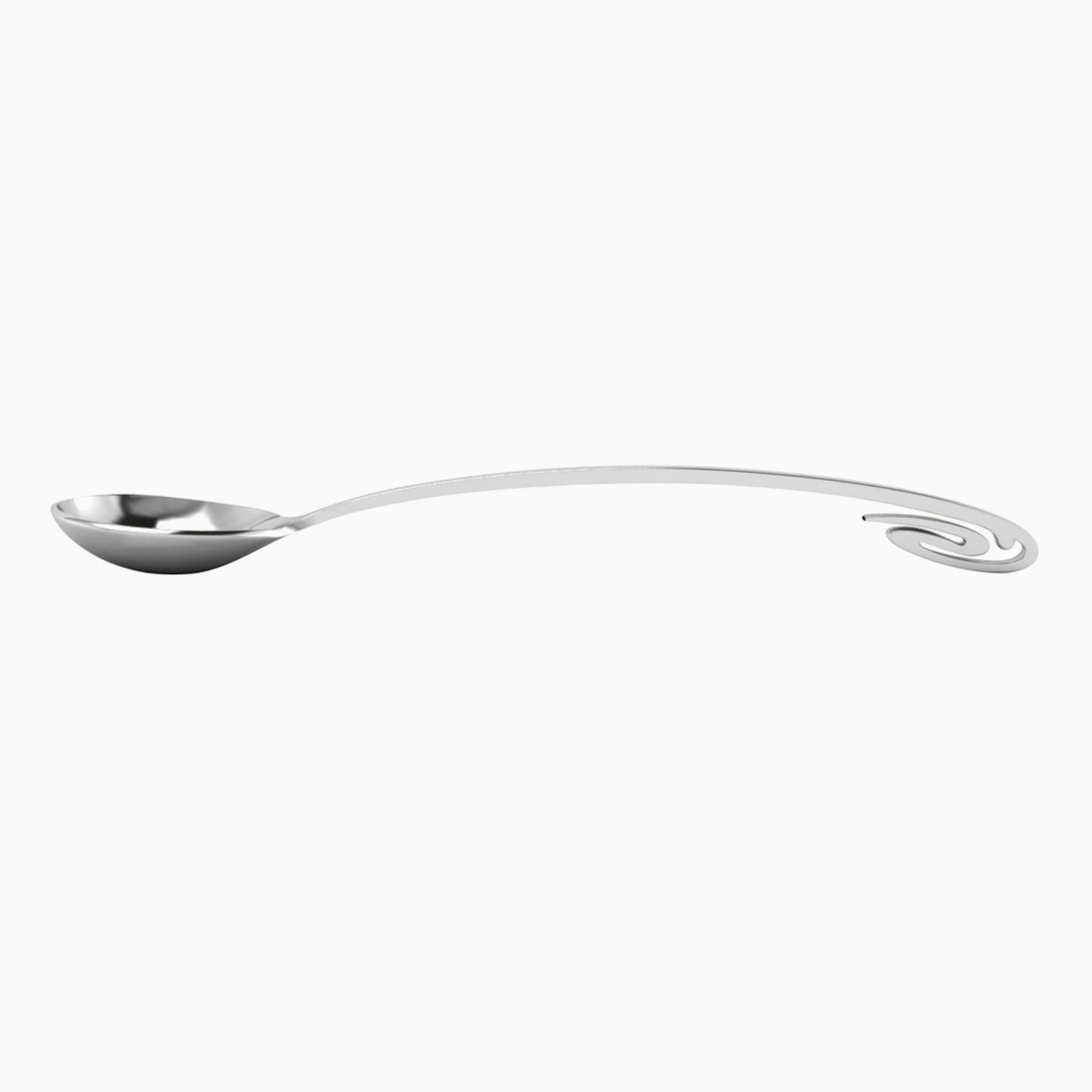 Sterling Silver Curve Baby Feeding Spoon By Krysaliis