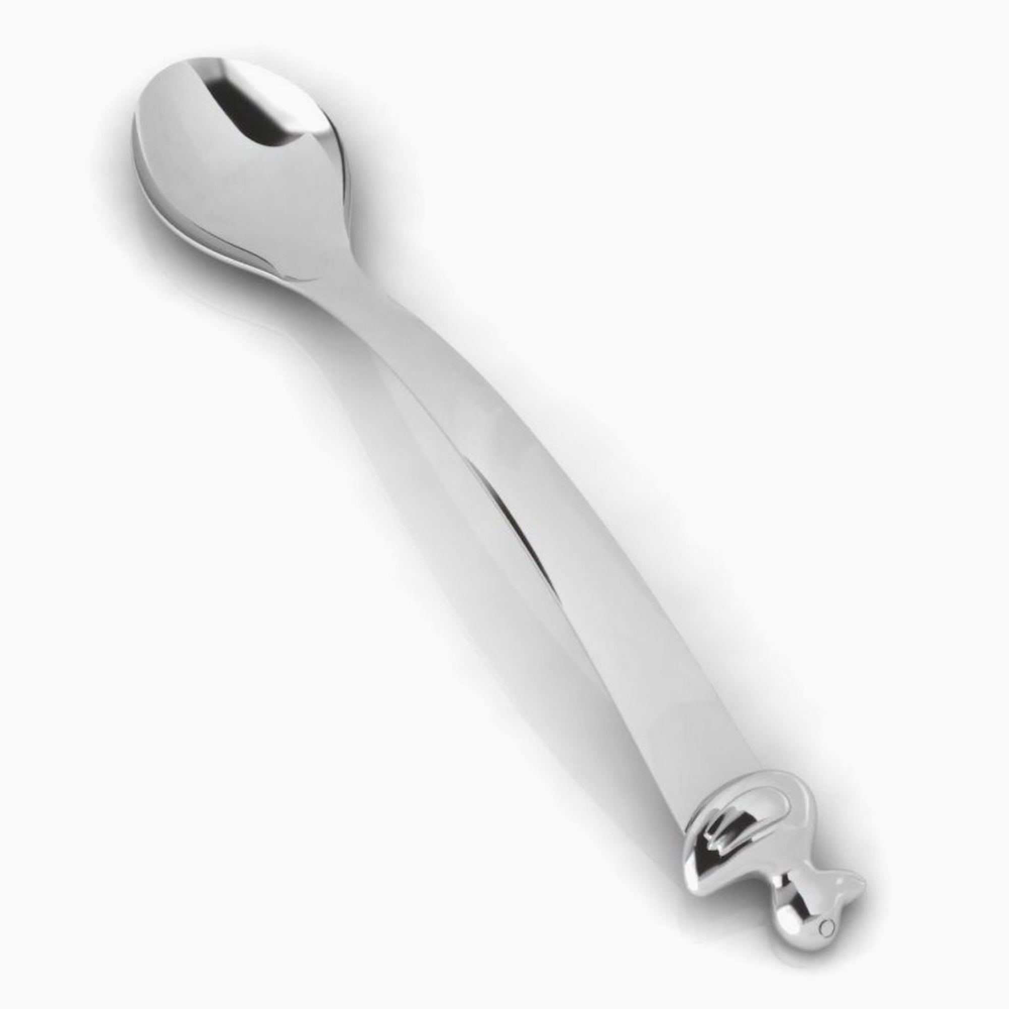 Duck Sterling Silver Baby Feeding Spoon By Krysaliis