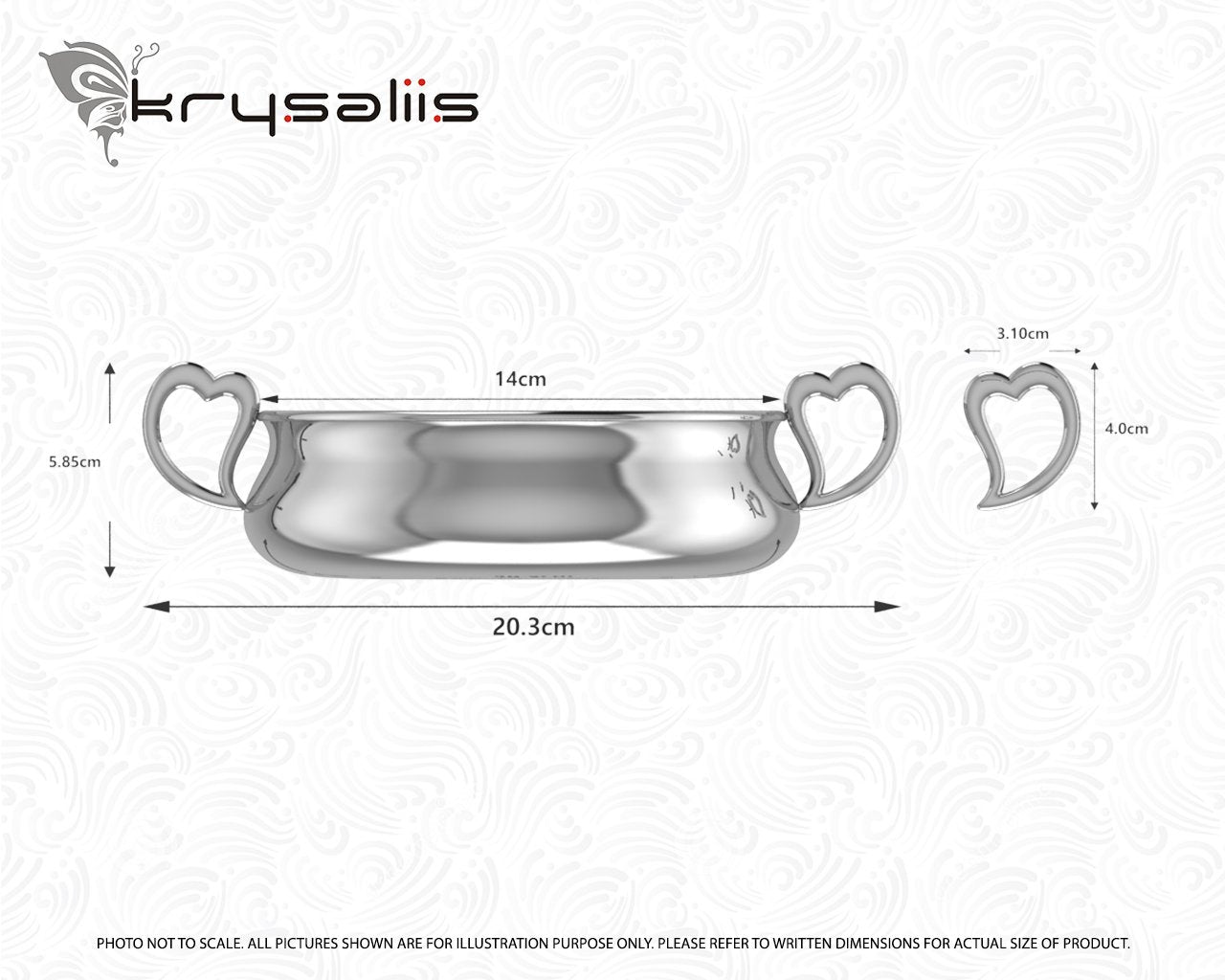 Heart Sterling Silver Baby Porringer By Krysaliis