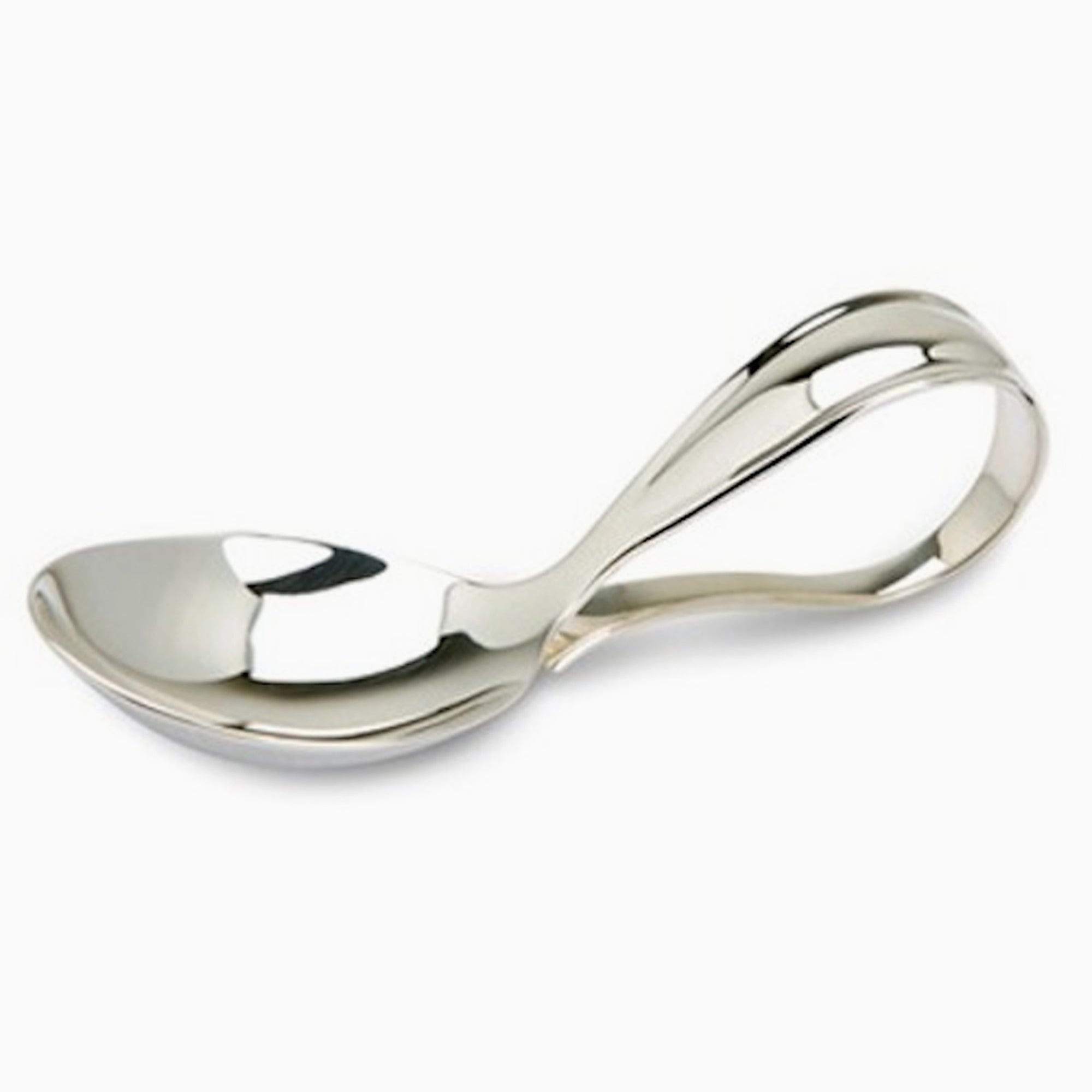 Bent Curved Sterling Silver Baby Spoon By Krysaliis