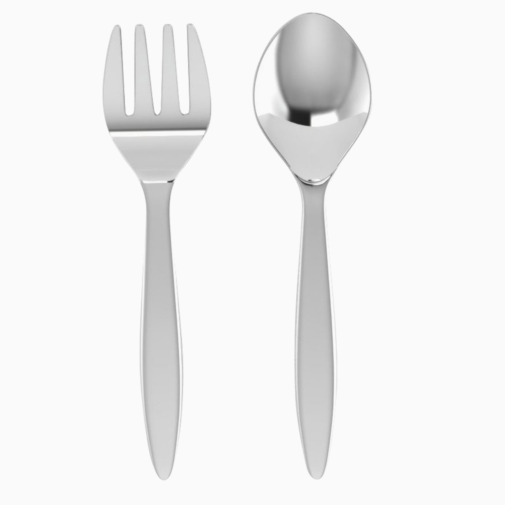 Classic Sterling Silver Baby Spoon & Fork Set By Krysaliis