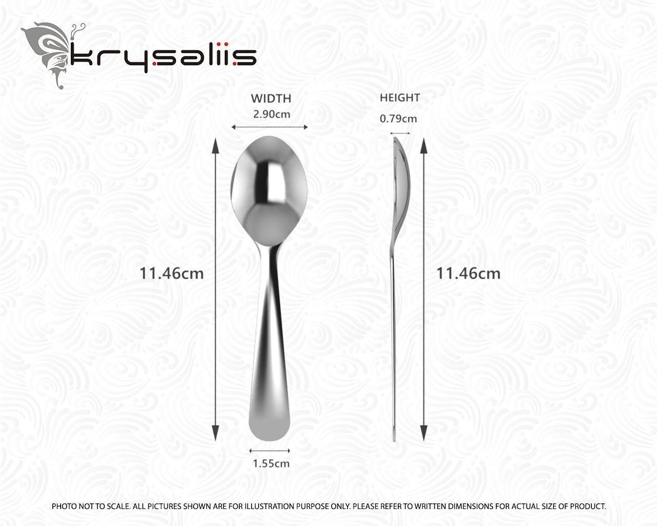 Classic Sterling Silver Baby Feeding Spoon By Krysaliis