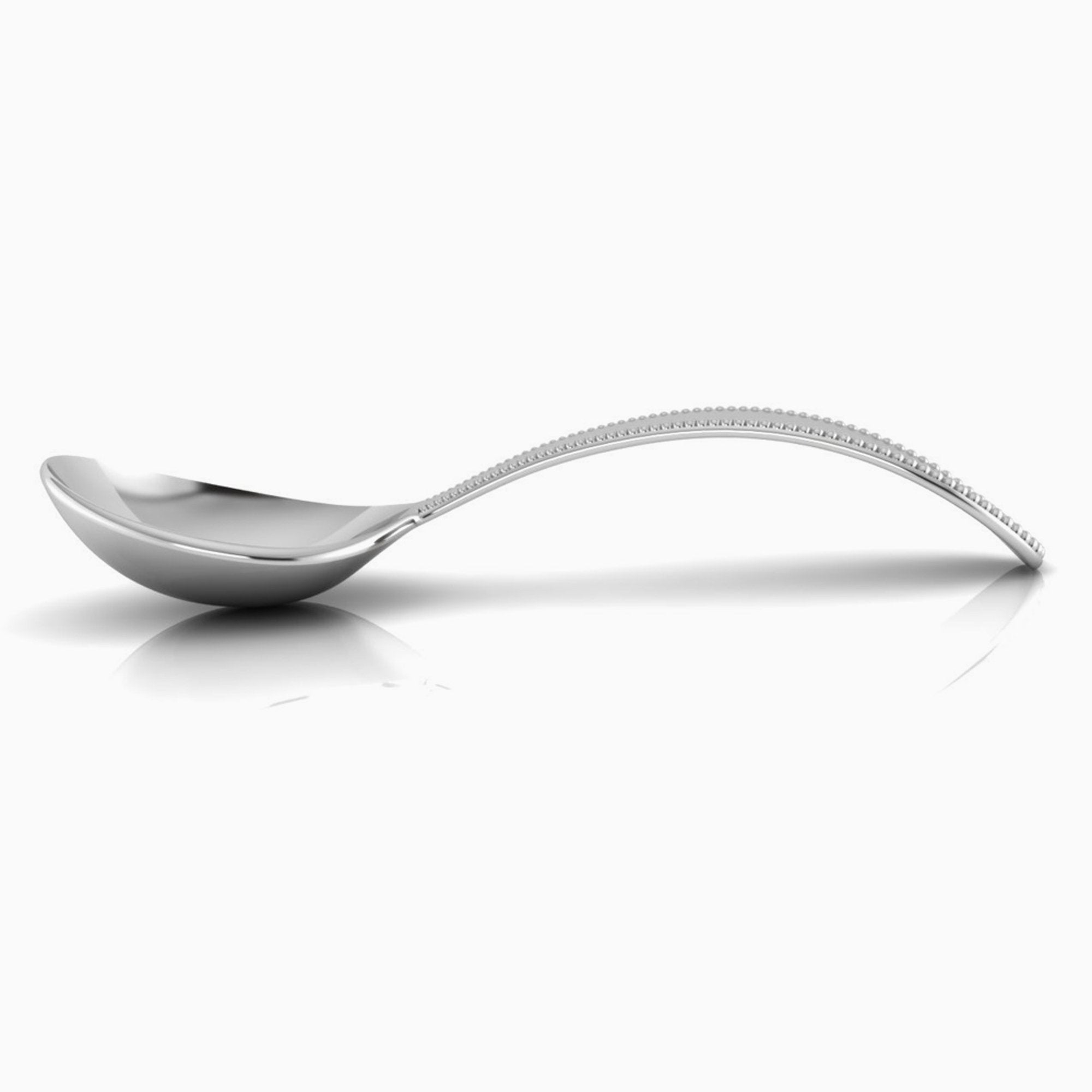 Beaded Baby Sterling Silver Feeding Spoon By Krysaliis
