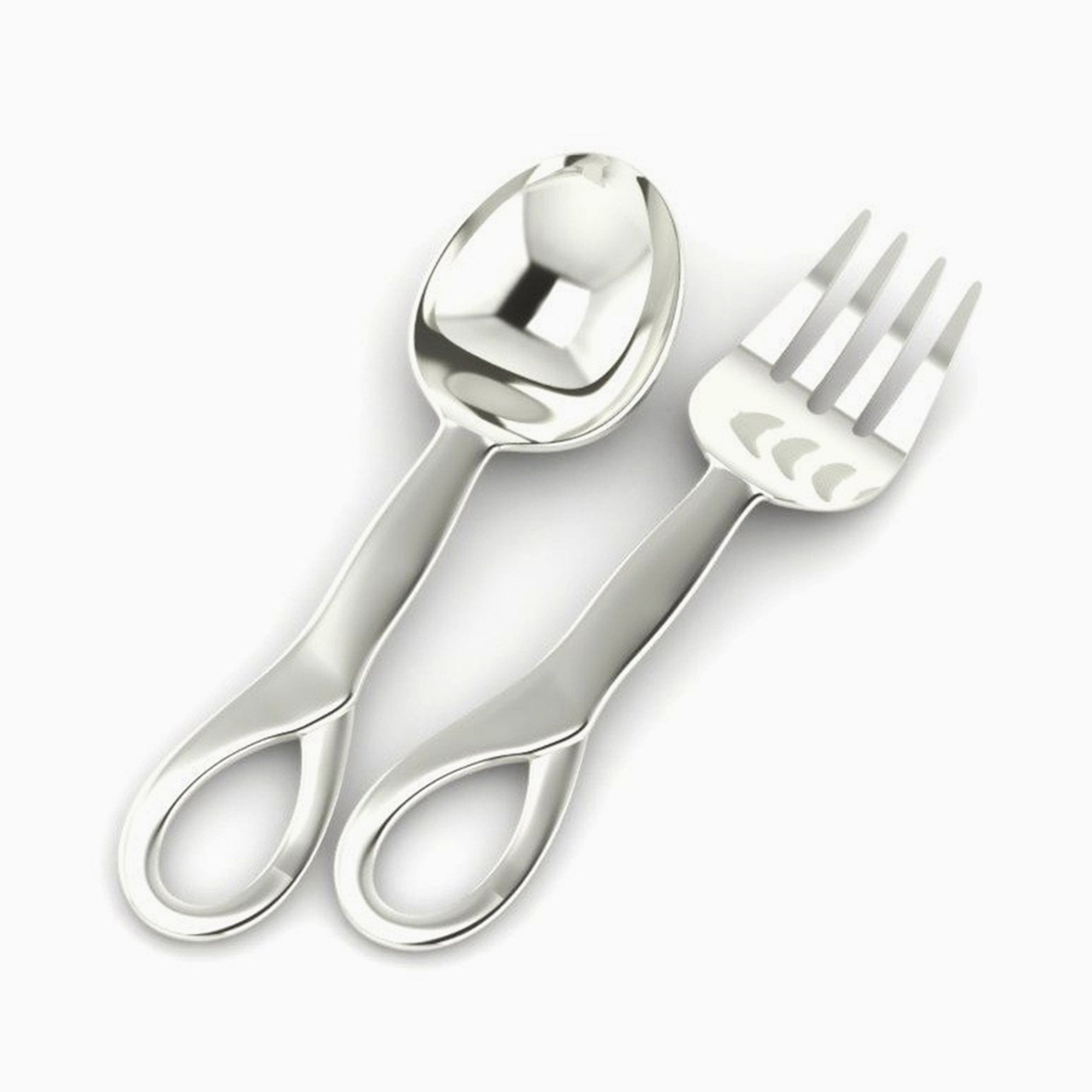 Sophie Baby Sterling Silver Spoon & Fork Set By Krysaliis