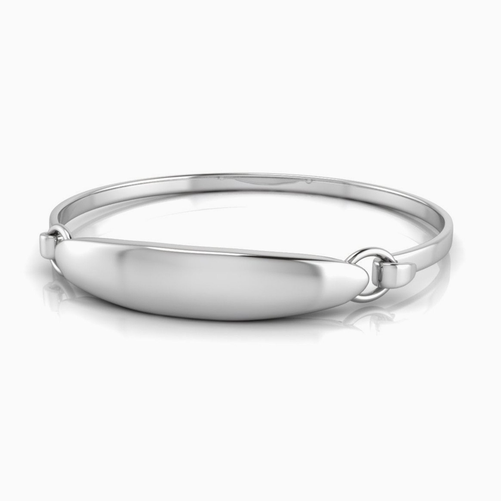 Sterling Silver Baby Id Bracelet Bangle By Krysaliis