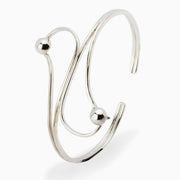 Sterling Silver Baby Curve & Ball Bracelet Bangle By Krysaliis