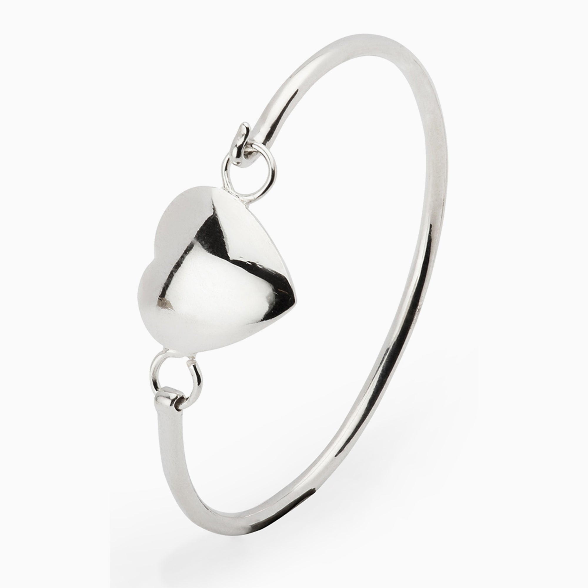 Sterling Silver Baby Heart Bracelet Bangle By Krysaliis