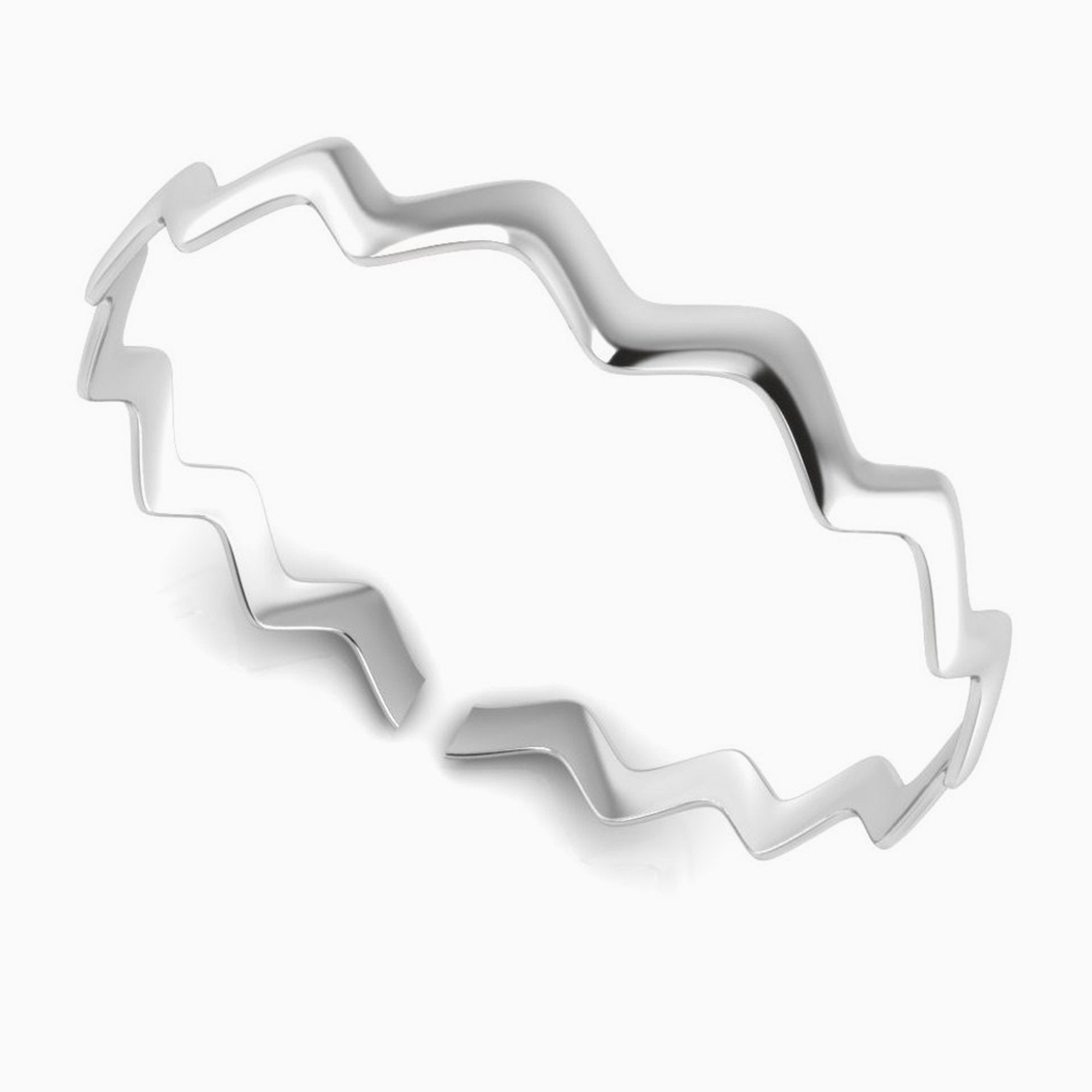 Sterling Silver Baby Zigzag Bracelet Bangle By Krysaliis