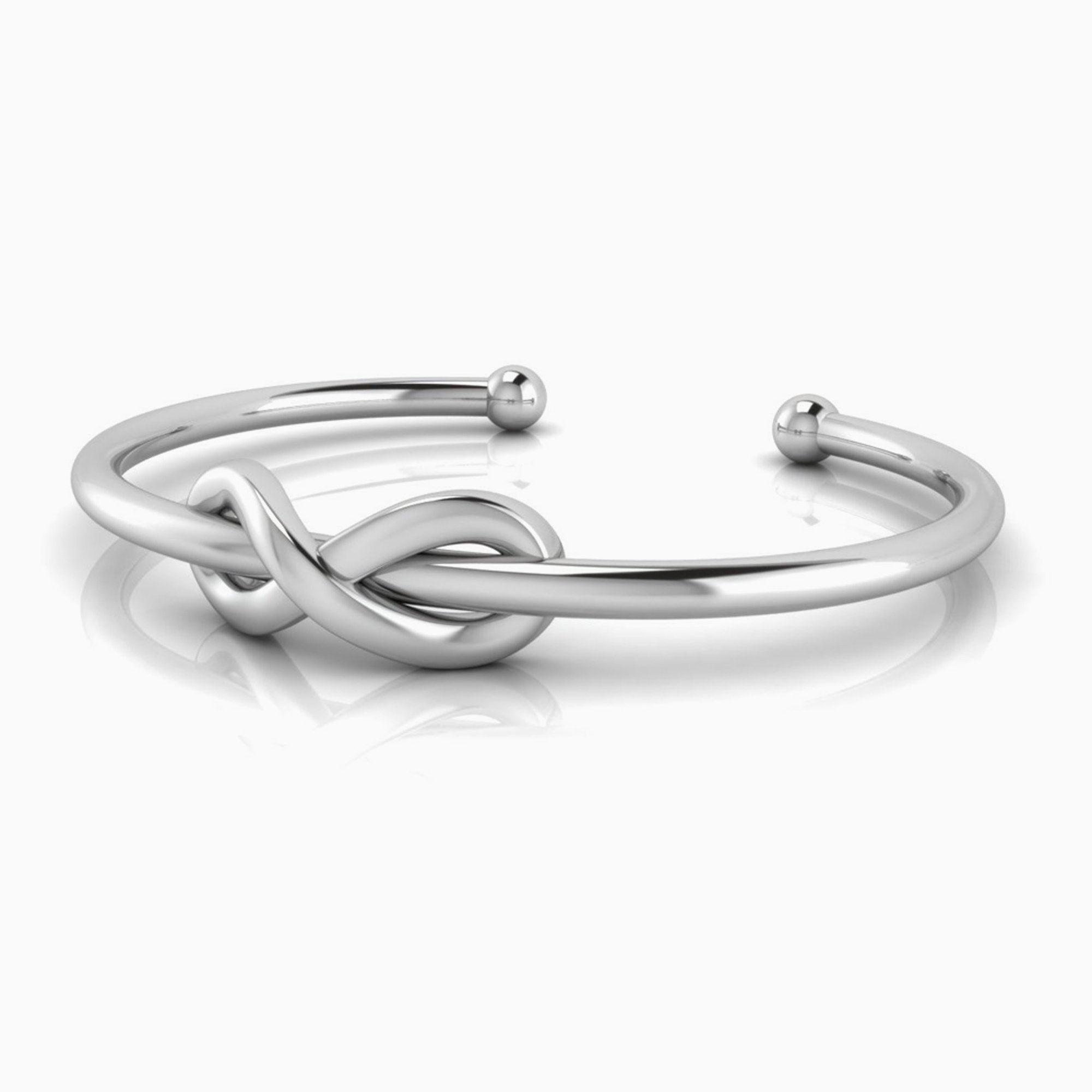 Sterling Silver Expandable Love Knot Baby Bracelet Bangle By Krysaliis